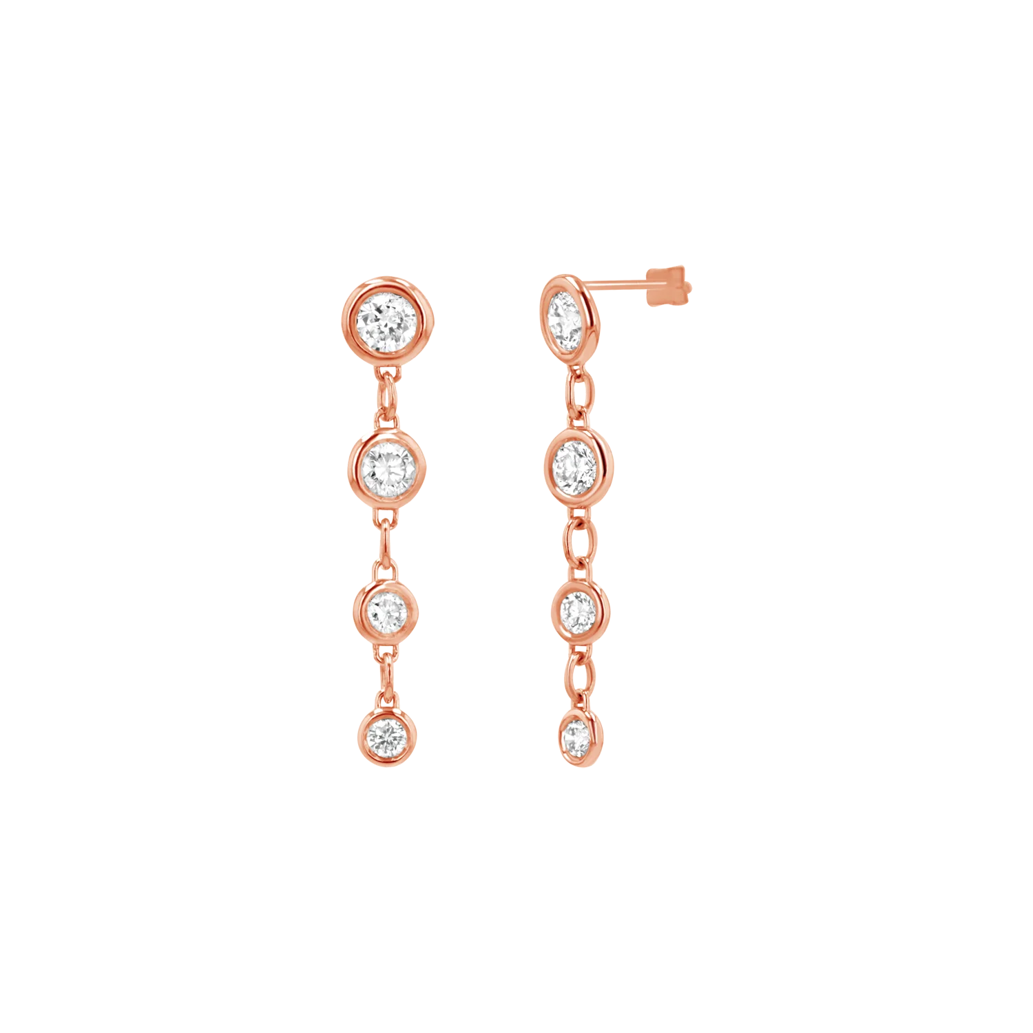 Classic Diamond Drop Earrings - Image 2