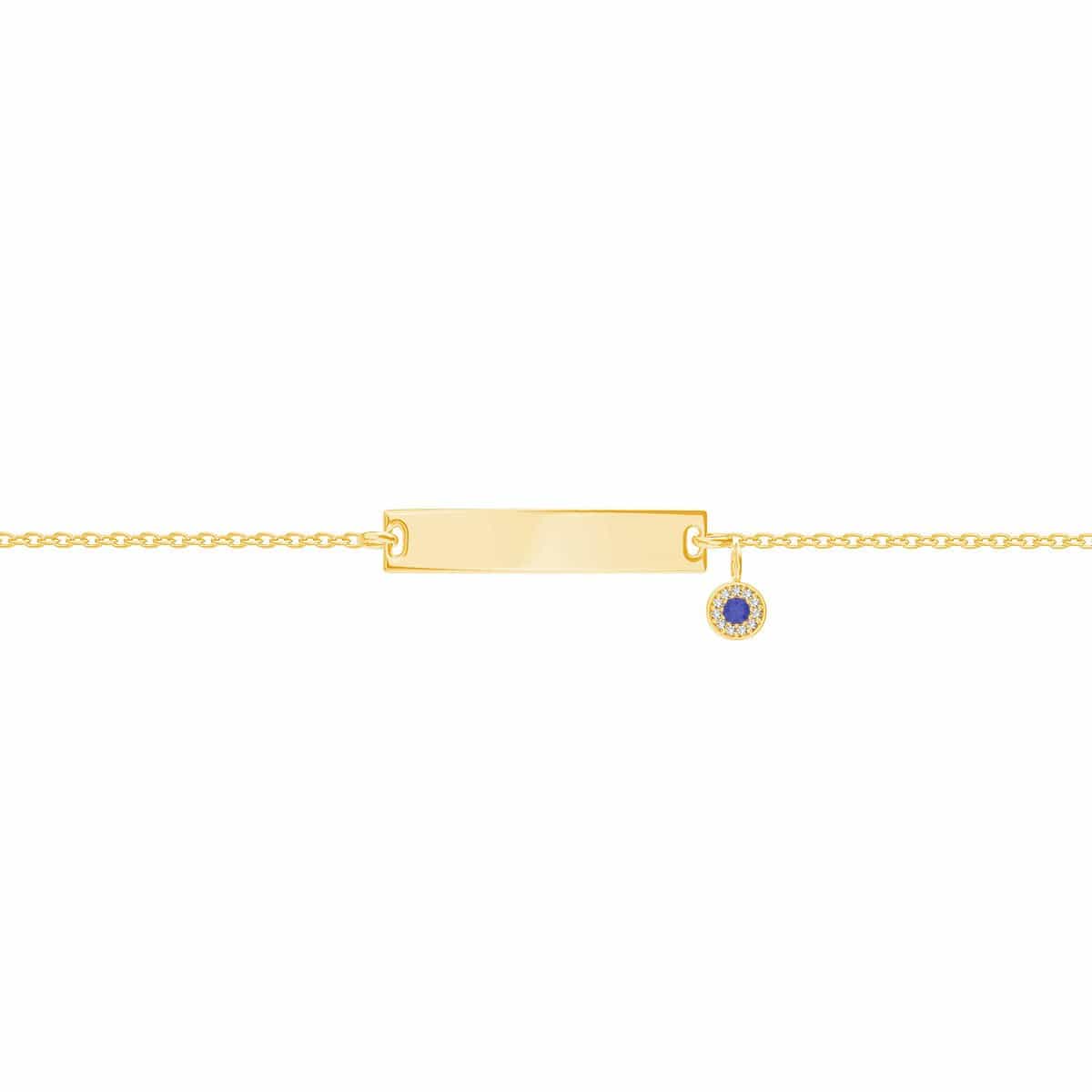 Classic Engravable ID Bracelet with Round Eye Charm - Image 4
