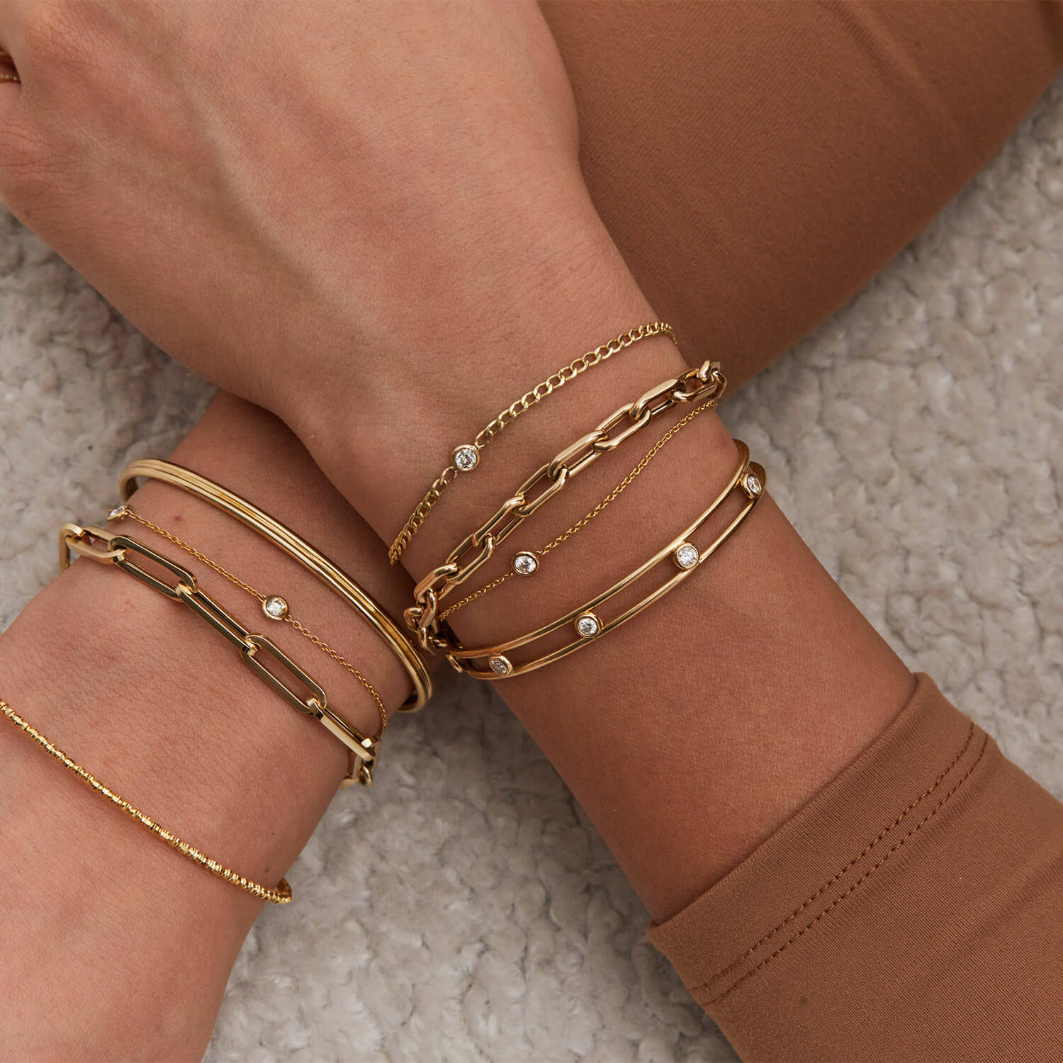 Cuban Link Floating Diamond Bracelet - Image 2