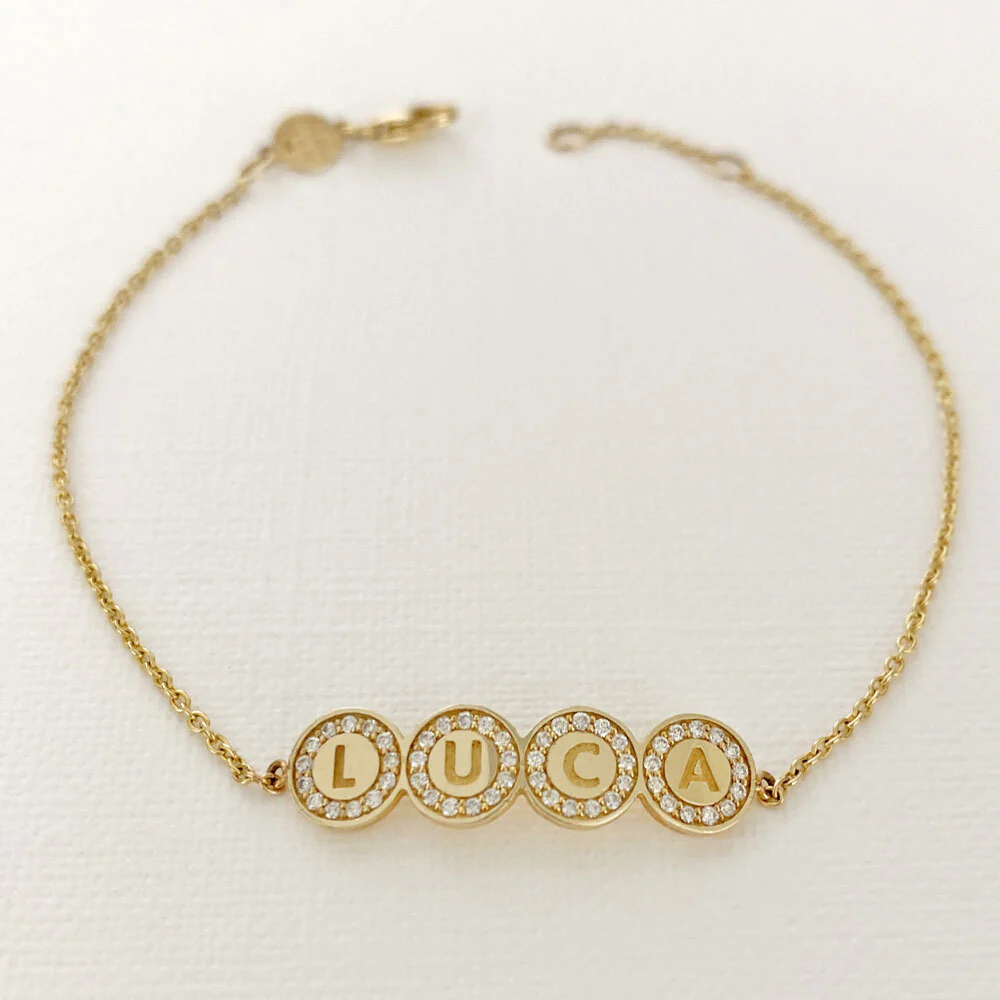 Custom Diamond Bubble Bracelet - Image 4