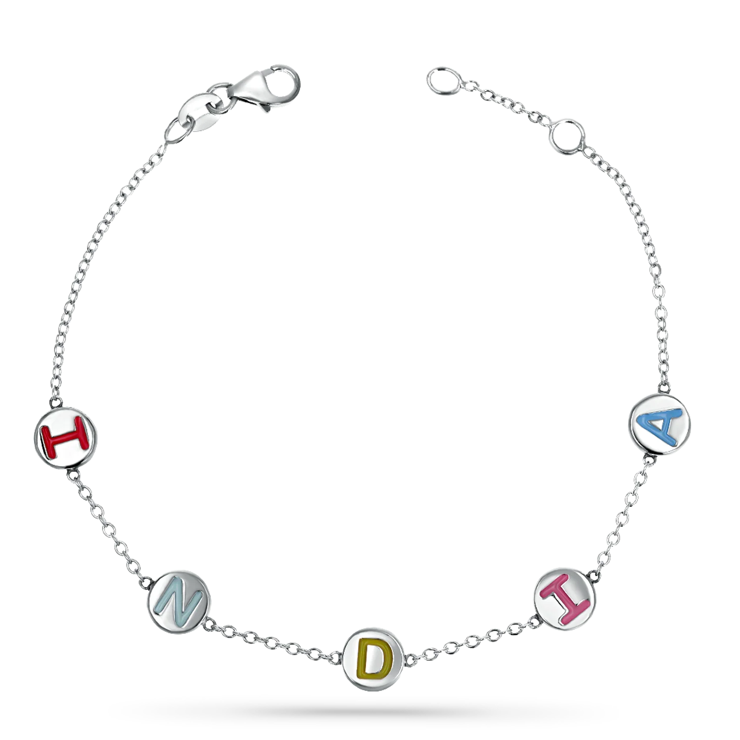 Custom Enamel Letter Bracelet - Image 2