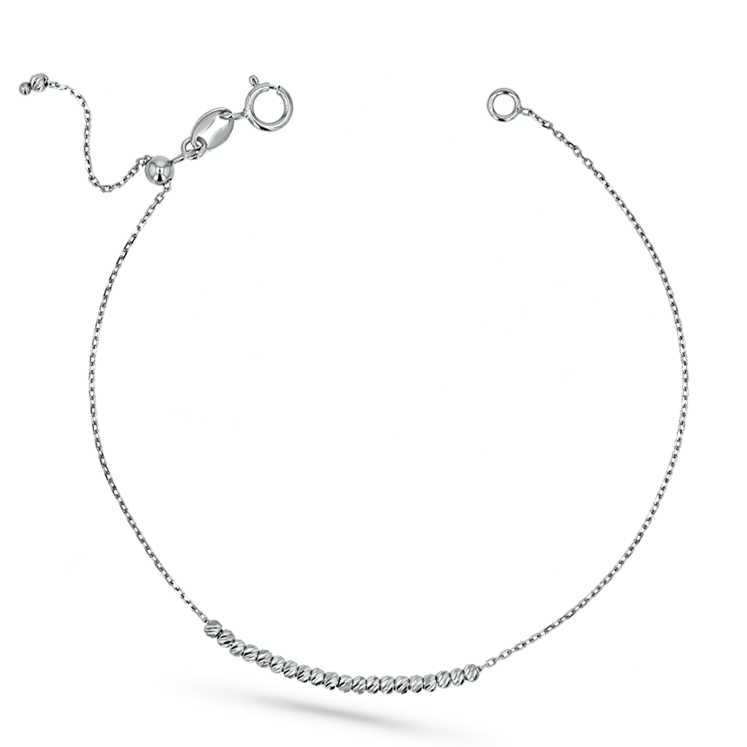 Dainty Moon Cut Strand Bracelet - Image 2