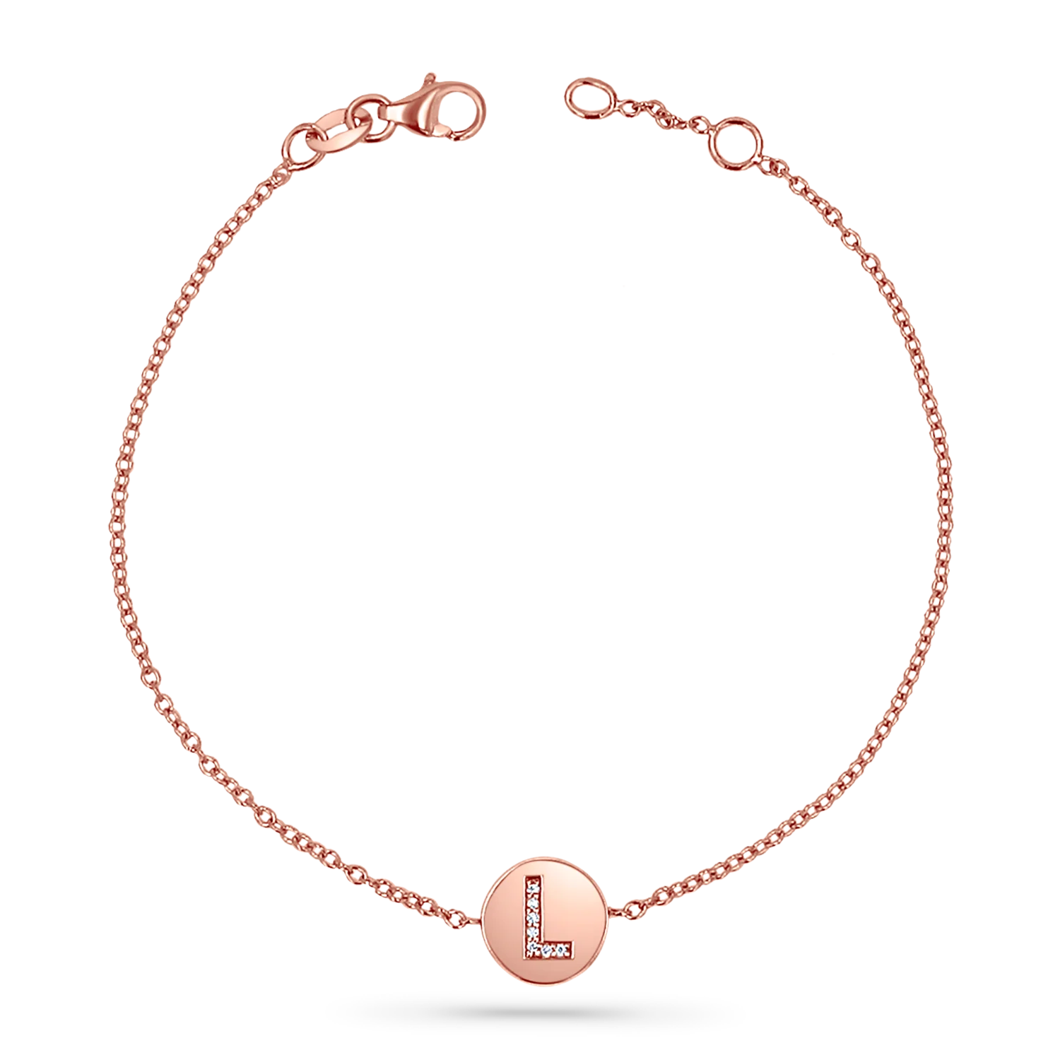 Diamond Initial Coin Bracelet - Image 3