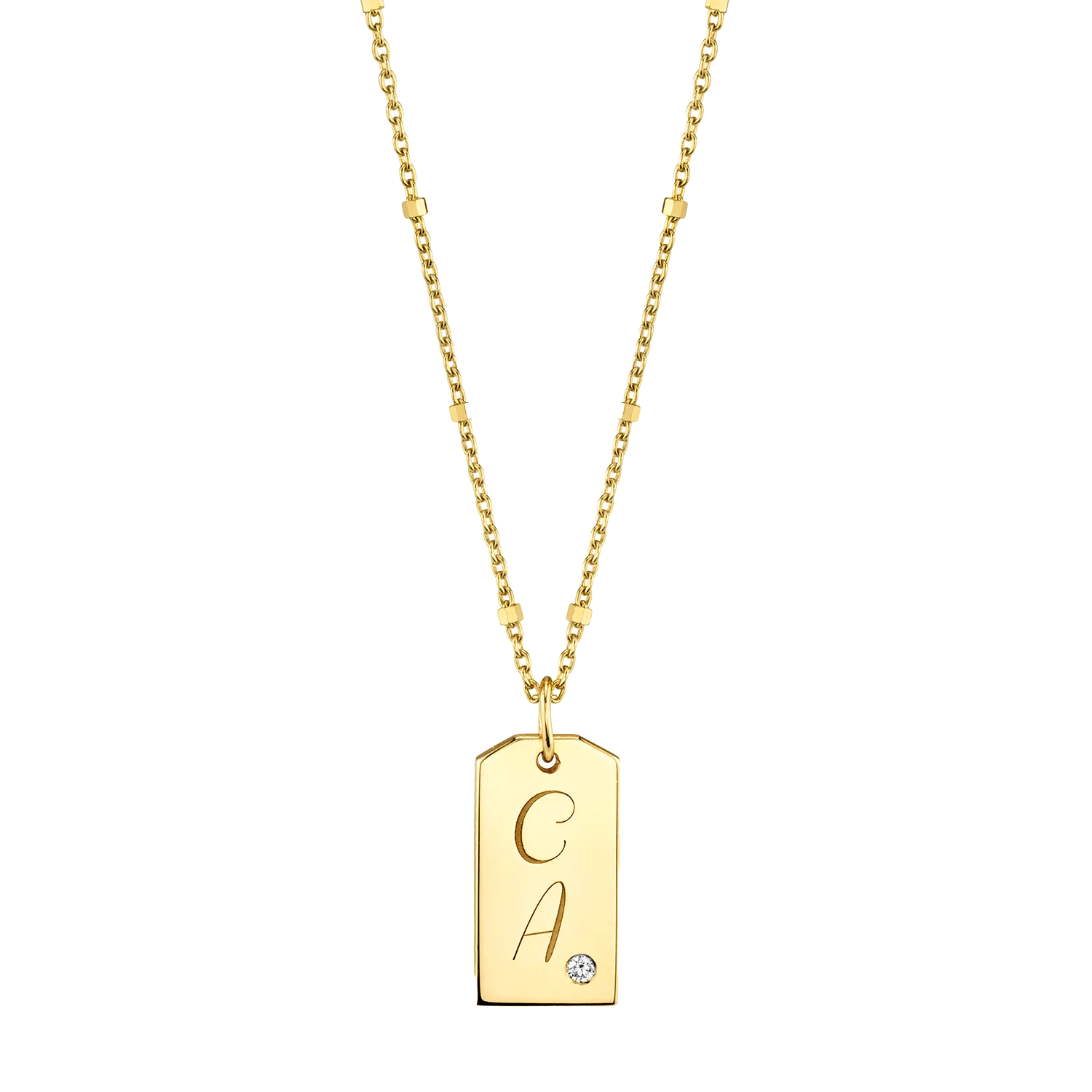 Diamond Initial Tag Charm - Image 4