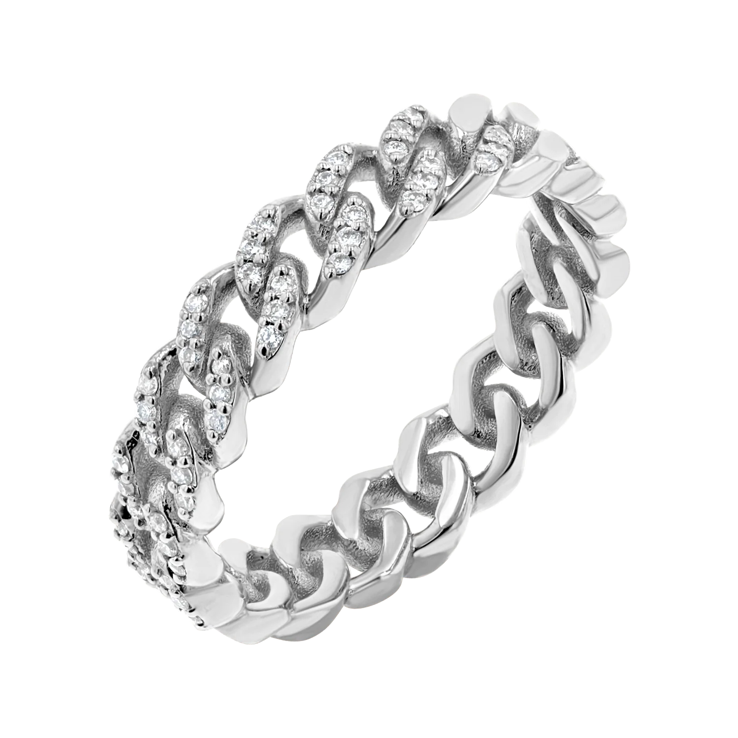 Diamond Pave Cuban Link Ring - Image 2