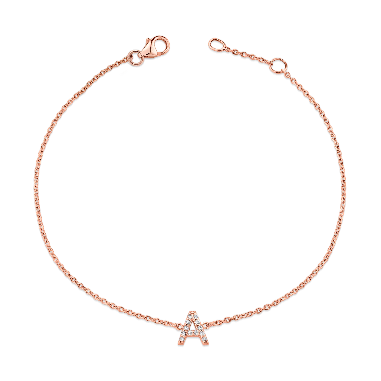 Diamond Pave Letter Bracelet - Image 3