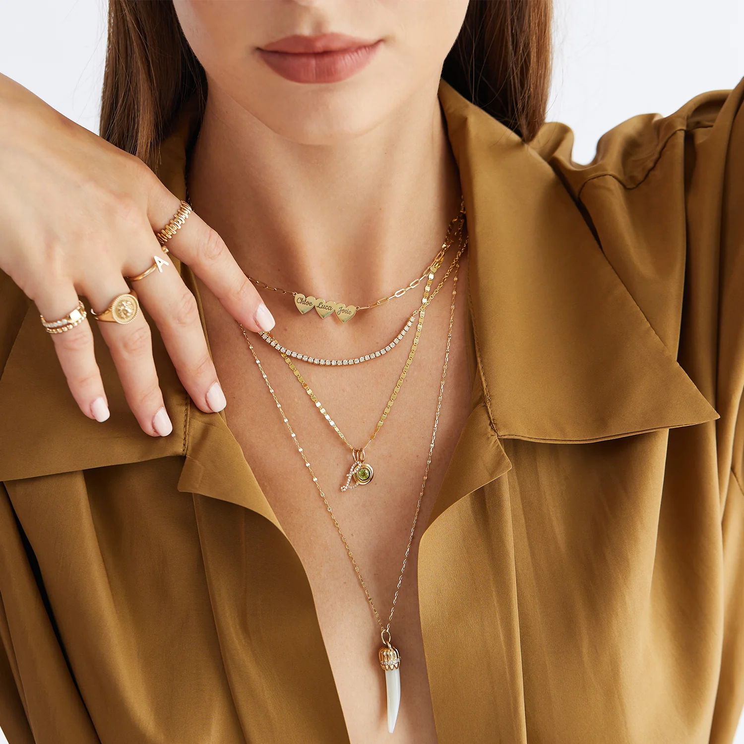 Large Diamond Tennis Chain Necklace - Image 4