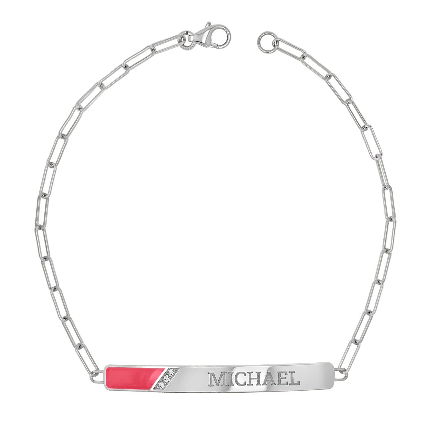 Slash Engravable Bracelet with Diamond Accents - Image 14