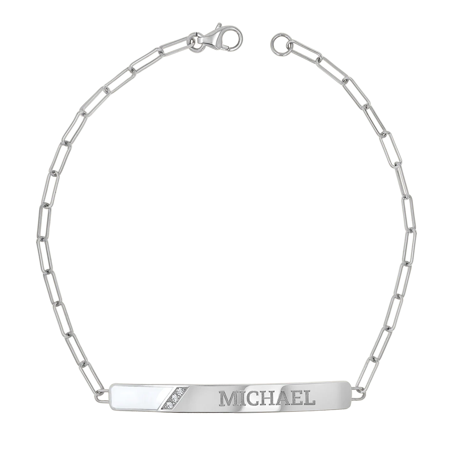 Slash Engravable Bracelet with Diamond Accents - Image 17