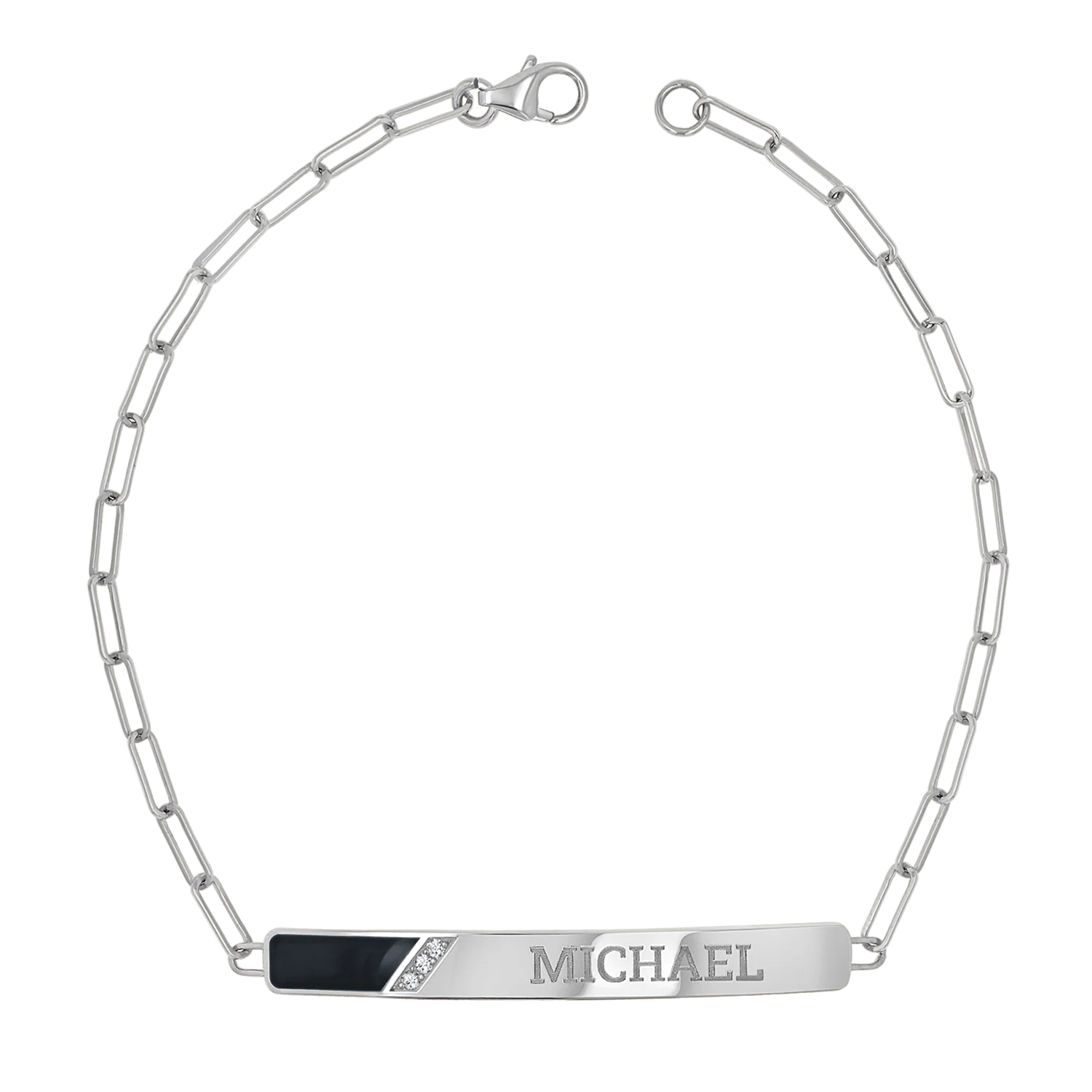 Slash Engravable Bracelet with Diamond Accents - Image 20