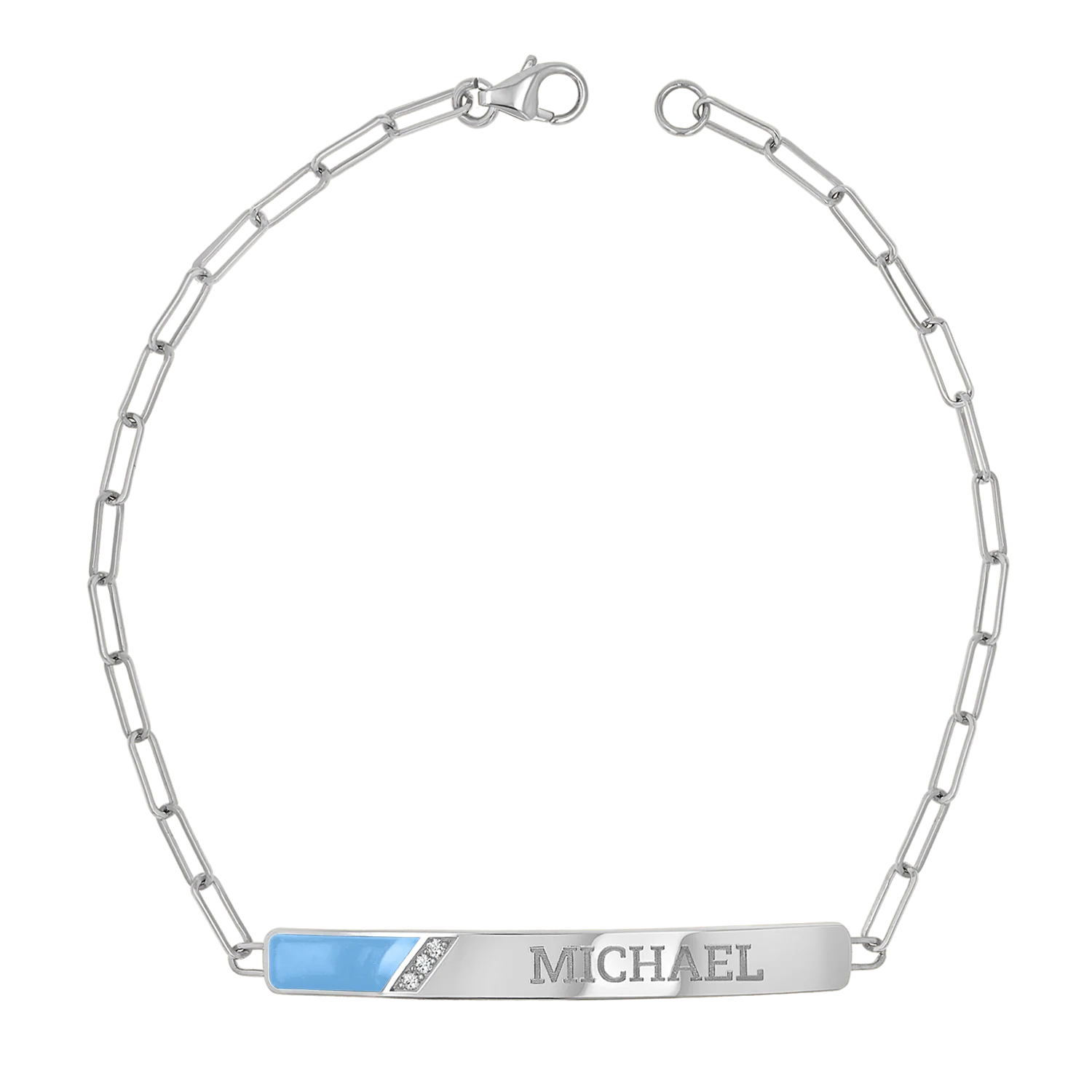 Slash Engravable Bracelet with Diamond Accents - Image 23