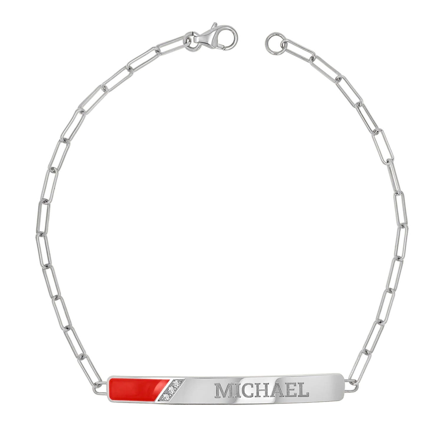 Slash Engravable Bracelet with Diamond Accents - Image 24