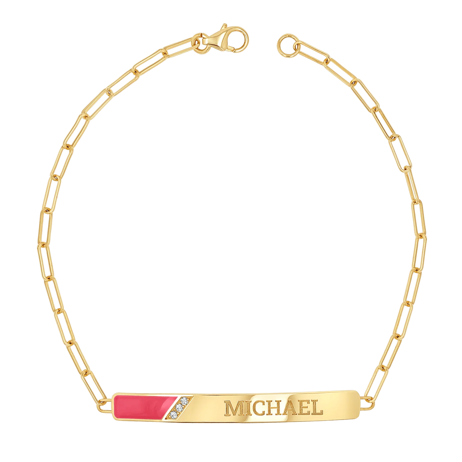 Slash Engravable Bracelet with Diamond Accents - Image 5