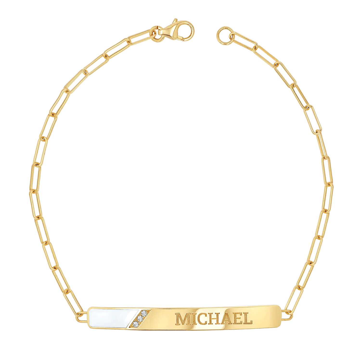 Slash Engravable Bracelet with Diamond Accents - Image 6
