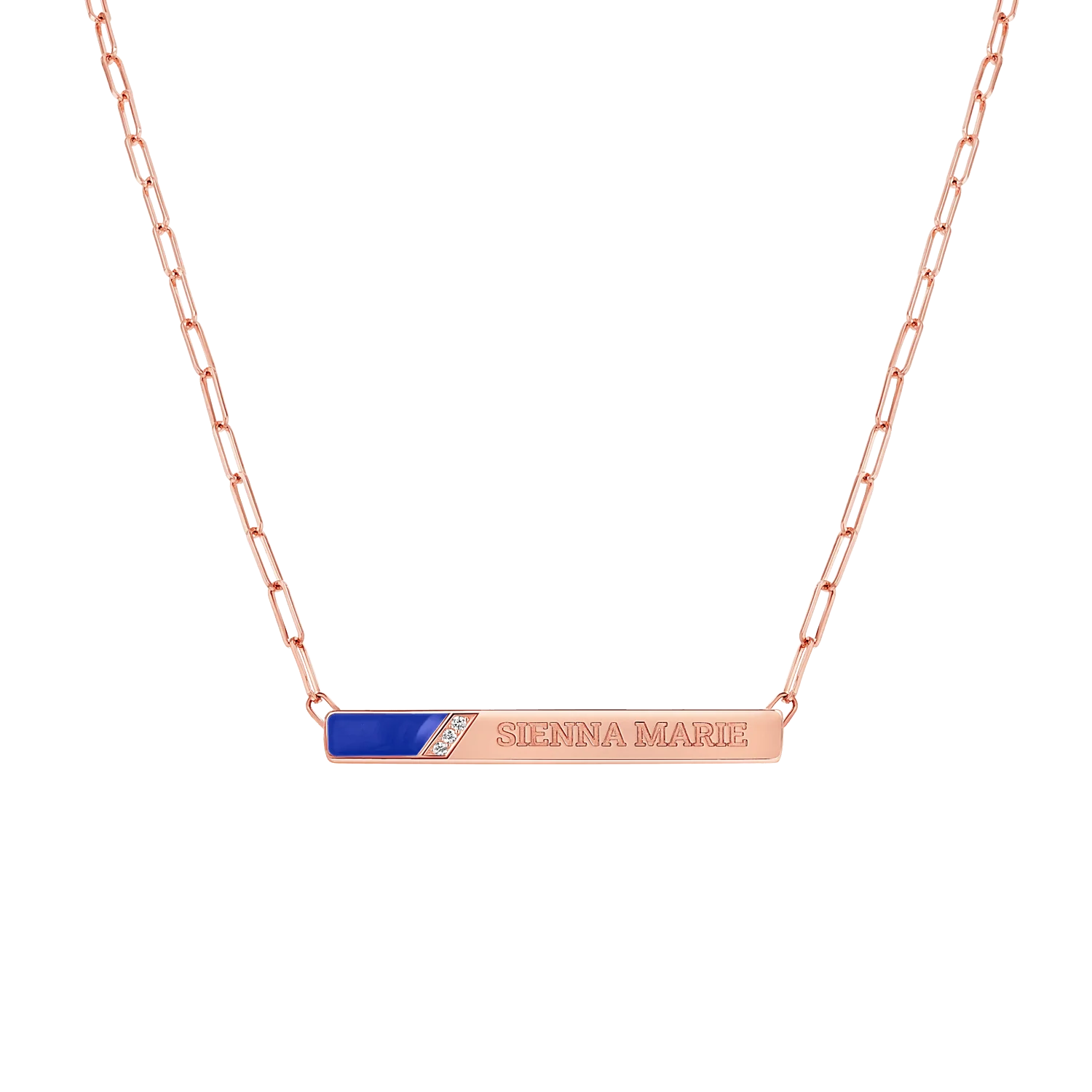 Slash Engravable Necklace with Diamond Accents - Image 31