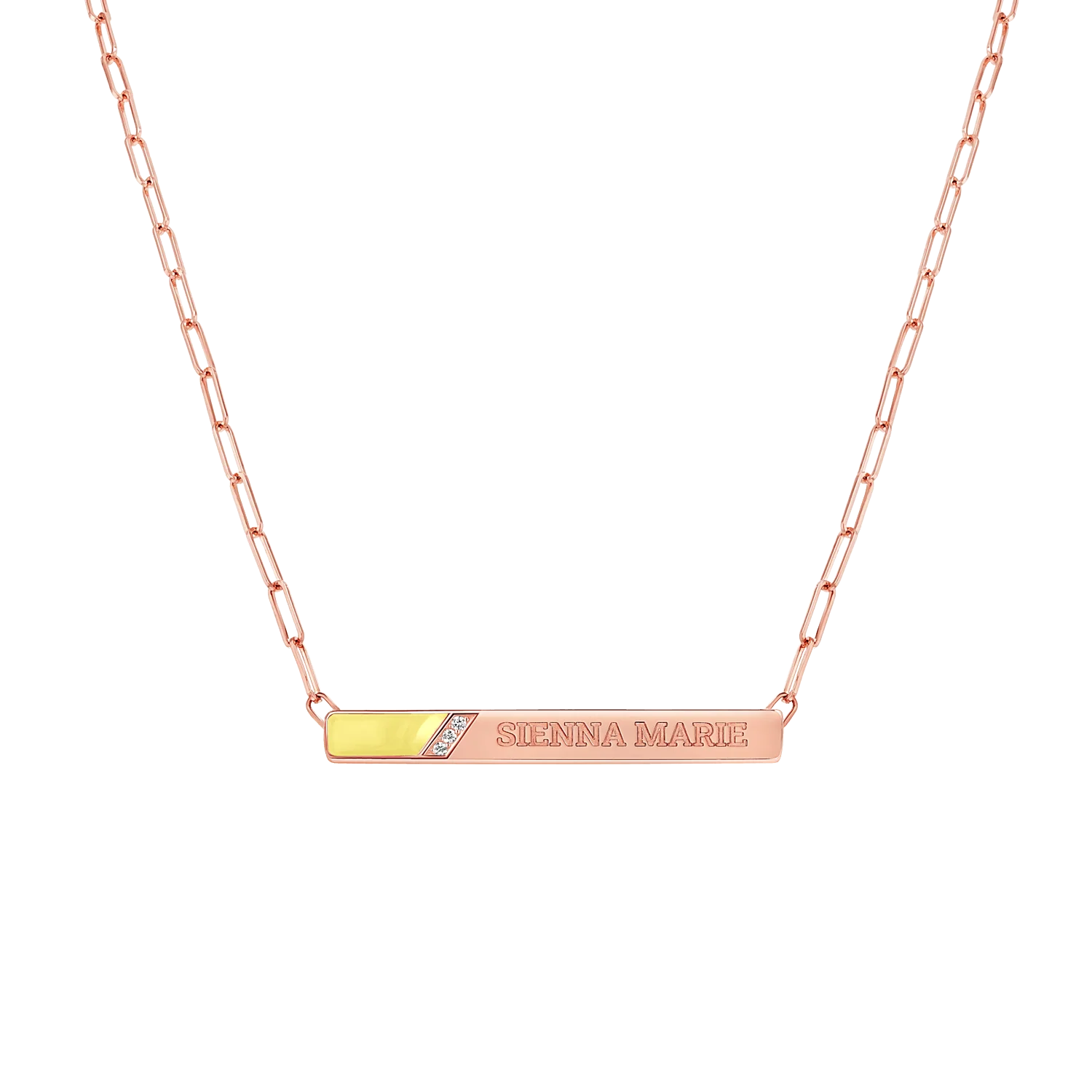 Slash Engravable Necklace with Diamond Accents - Image 33
