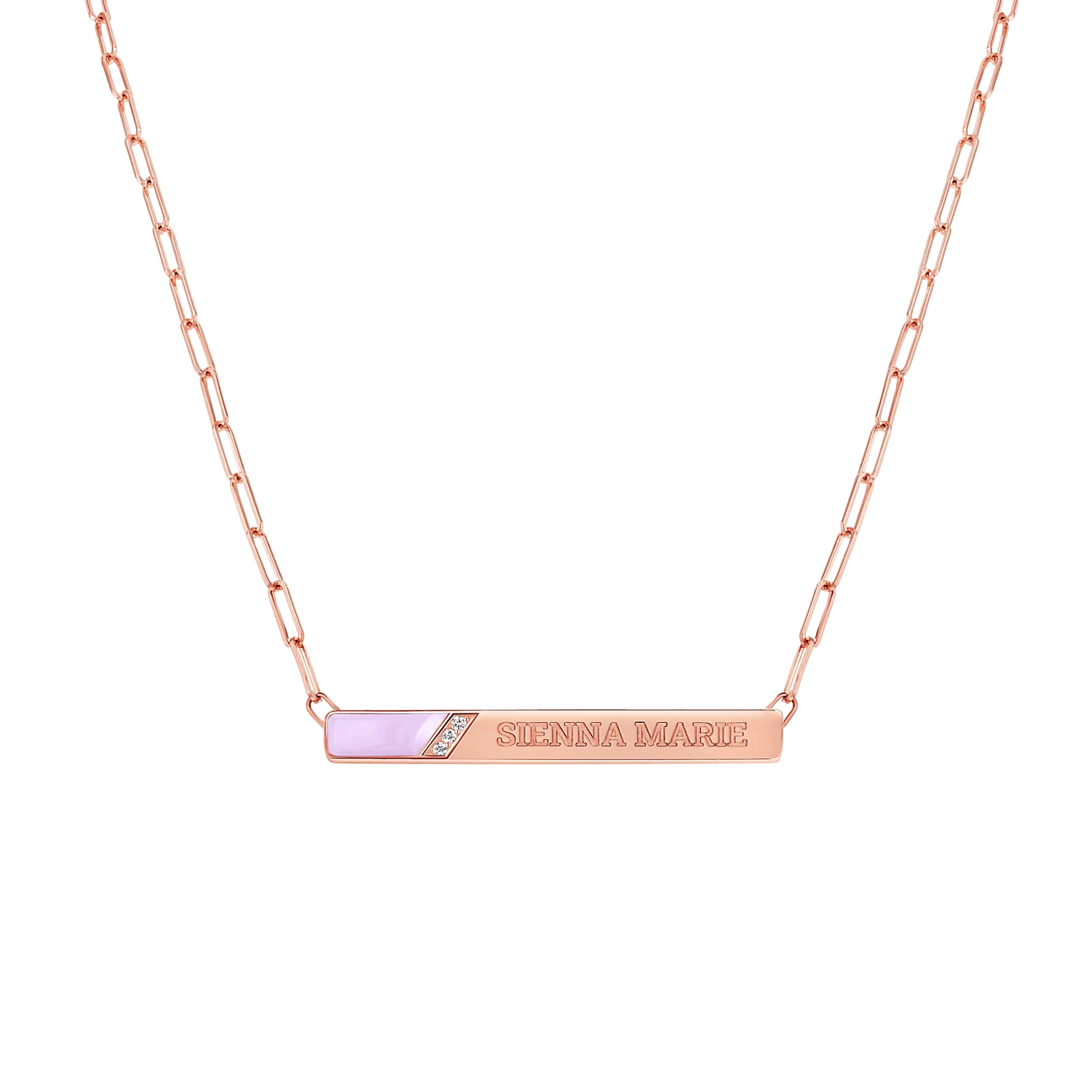 Slash Engravable Necklace with Diamond Accents - Image 36