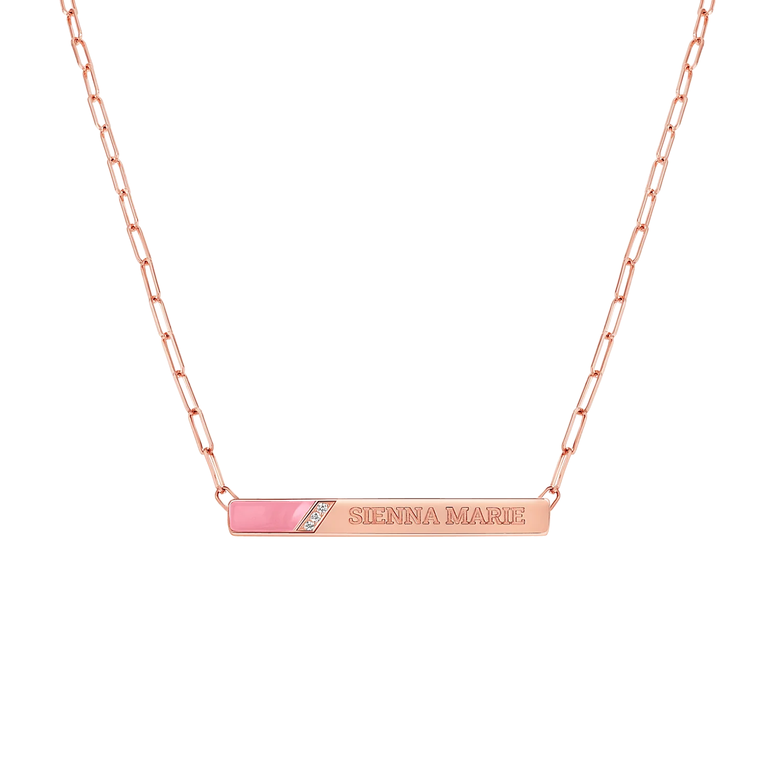 Slash Engravable Necklace with Diamond Accents - Image 37