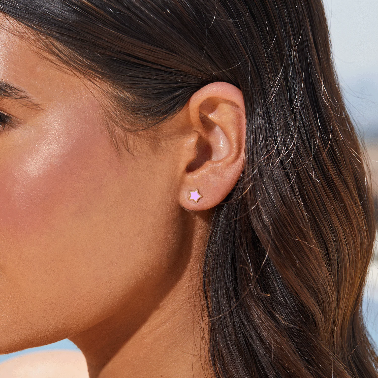 Twinkle Star Enamel Stud Earrings - Image 4