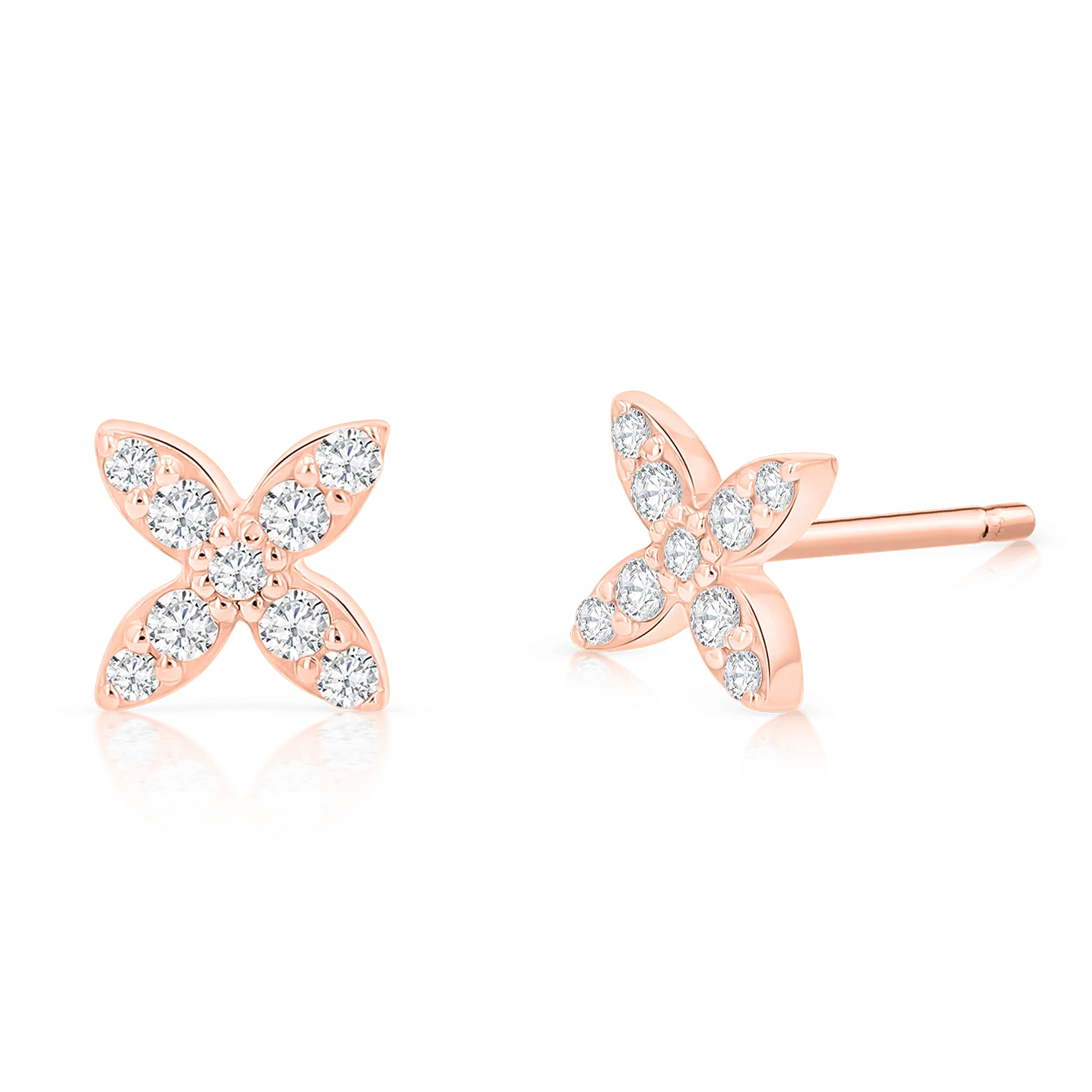 Floral Diamond Studs - Image 3