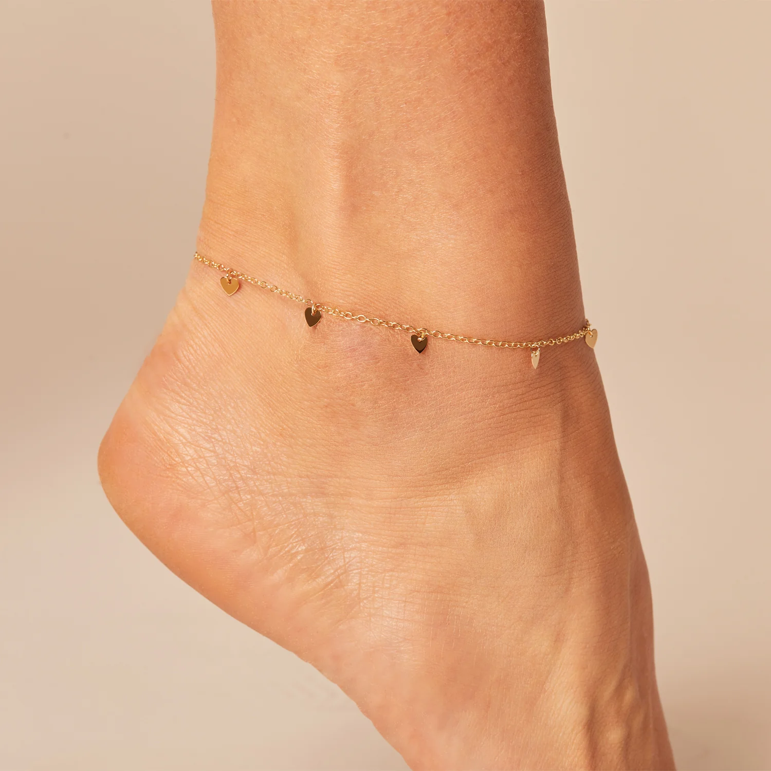 Heart Station Chain Anklet - Image 3