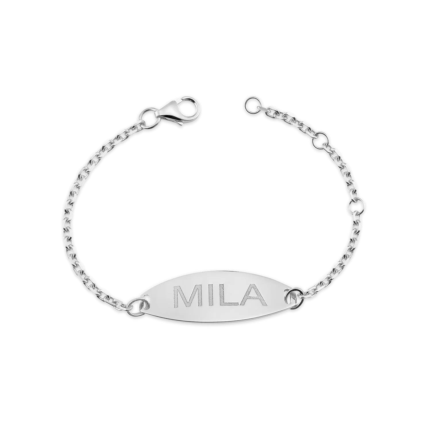 Kids Signature Elongated Oval ID Engravable Bracelet - Image 2