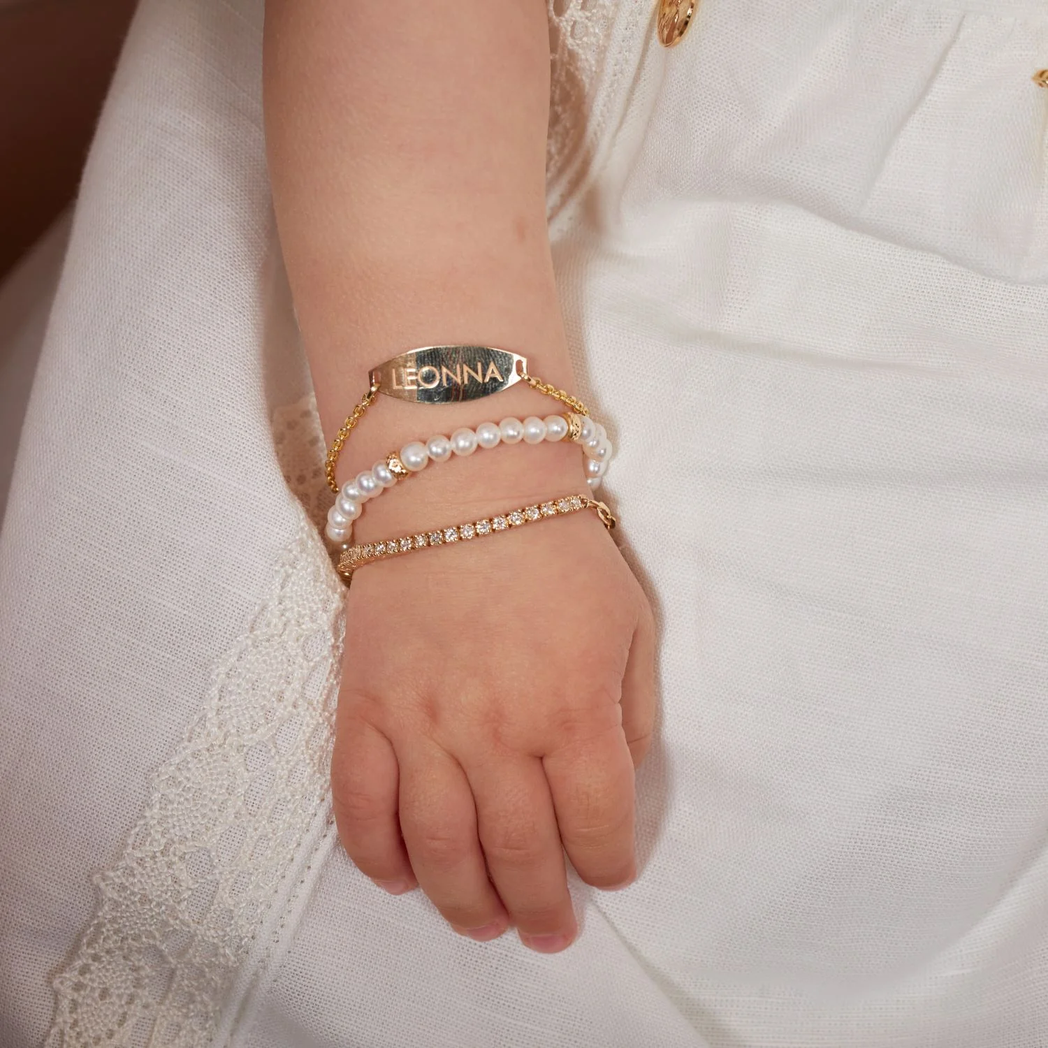 Kids Signature Elongated Oval ID Engravable Bracelet - Image 8