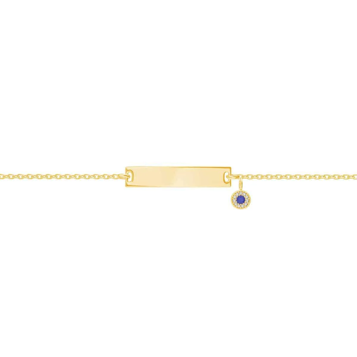 Kids Classic Engravable ID Bracelet with Round Eye Charm - Image 4
