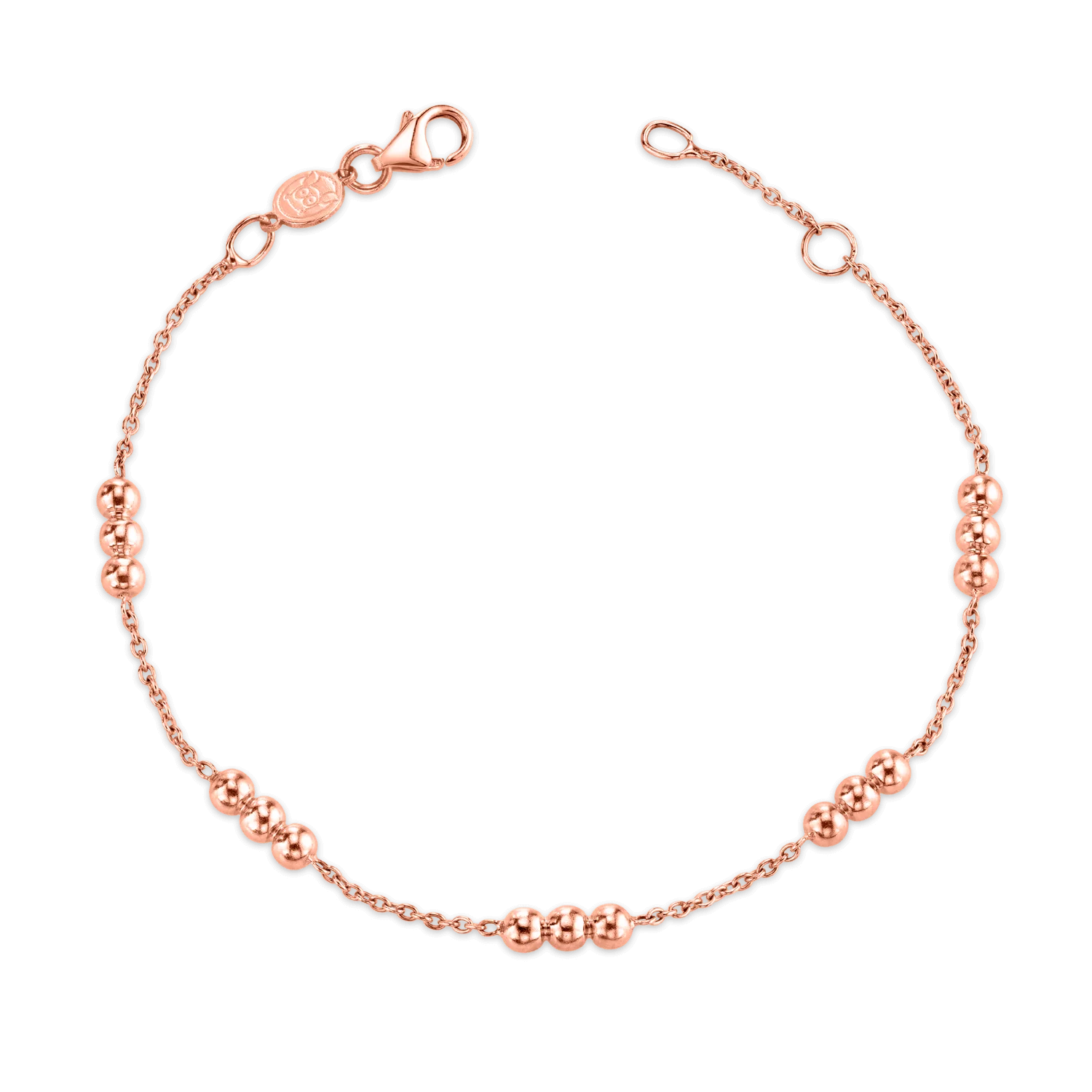 Kids Dainty Triple Gold Bead Bracelet - Image 3