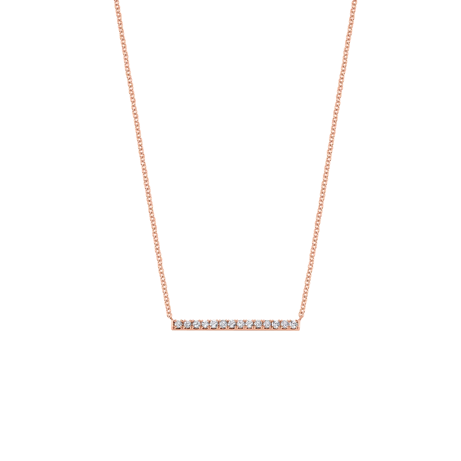 Kids Diamond Pave Bar Necklace - Image 3