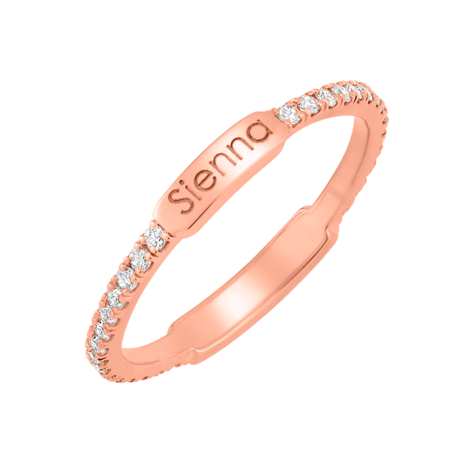 Kids Diamond U-Pave Engraved Ring - Image 3