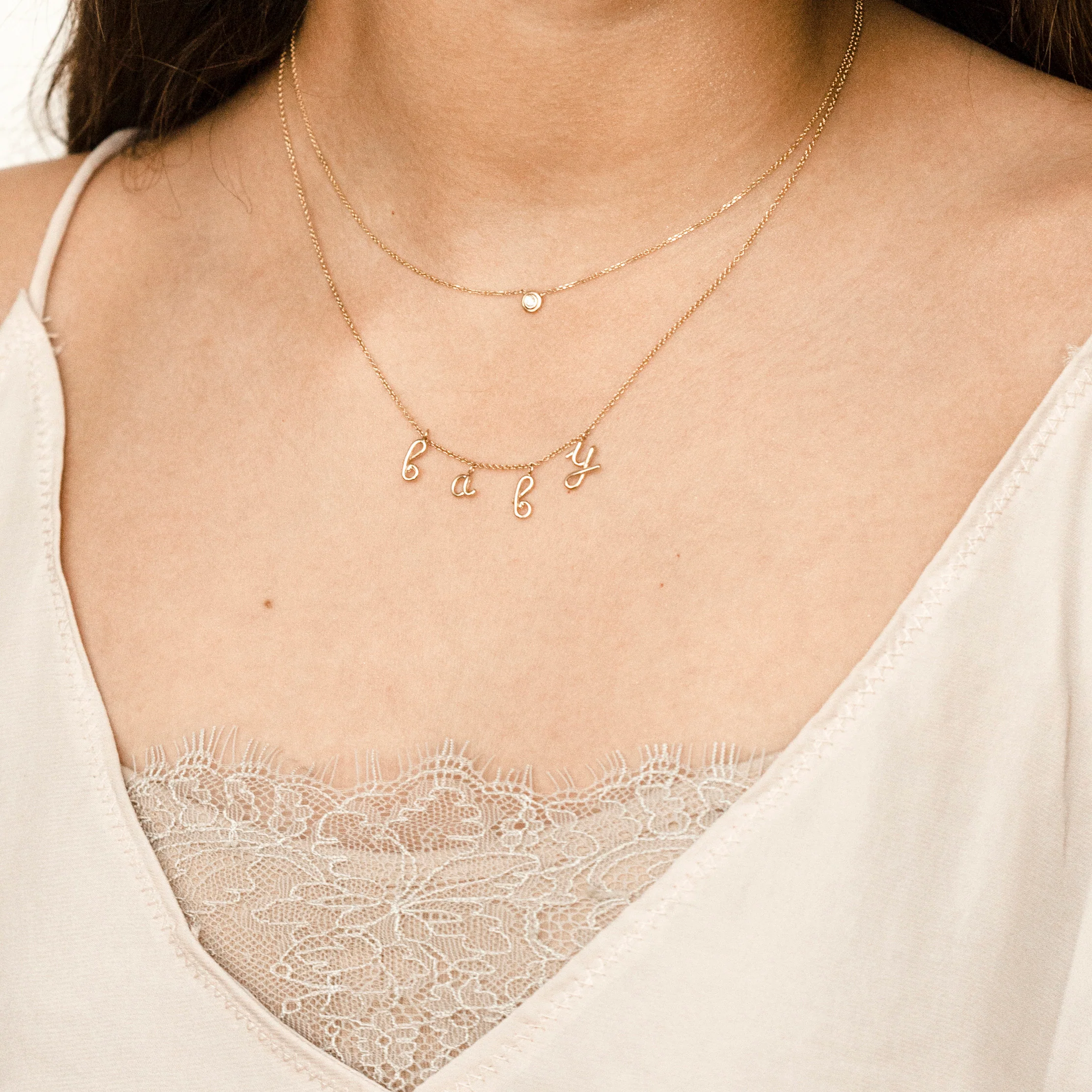 Kids Mini Letter Baby Necklace - Image 4