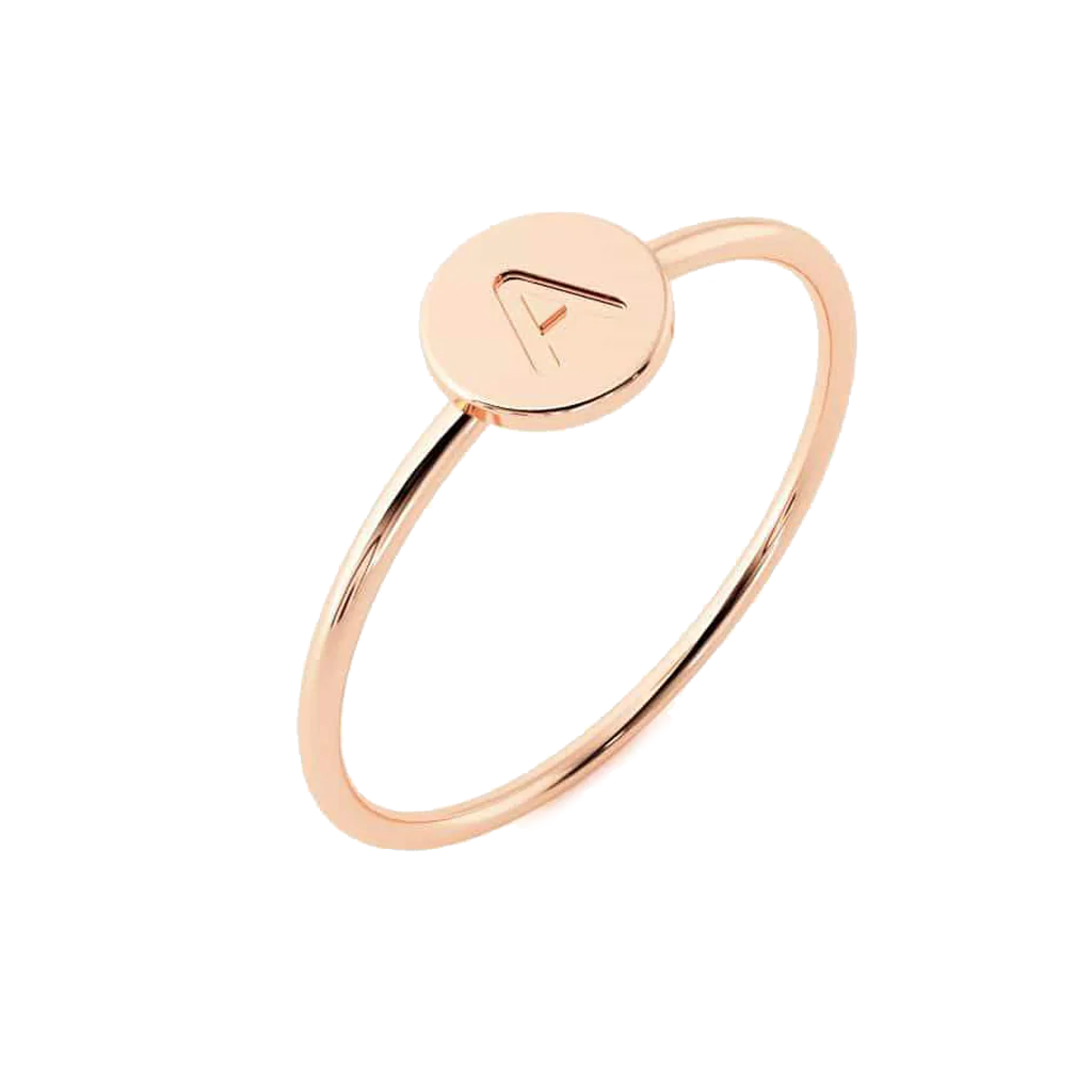 Kids Mini Round Initial Ring - Image 3