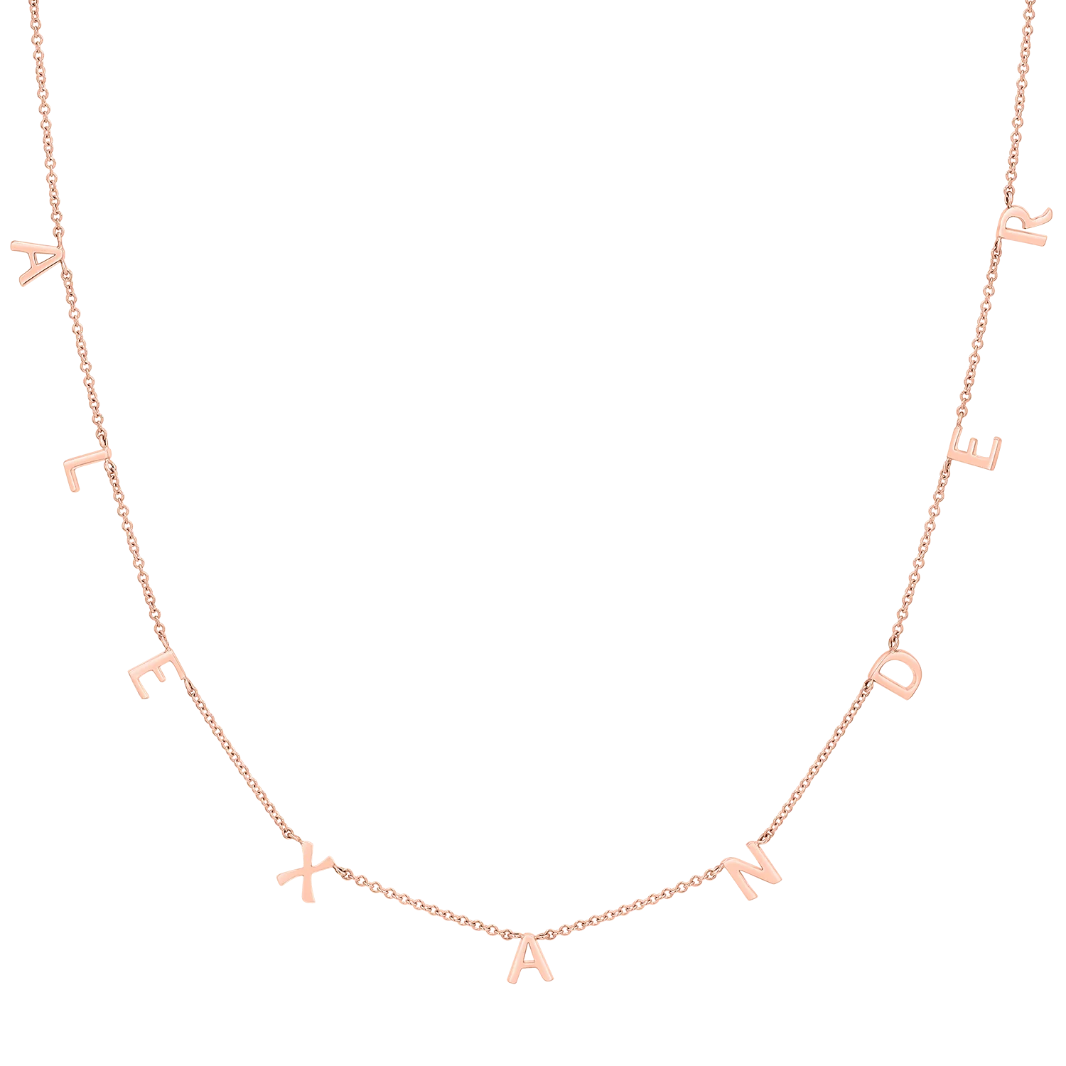 Kids Mini Spaced Letter Necklace - Image 3