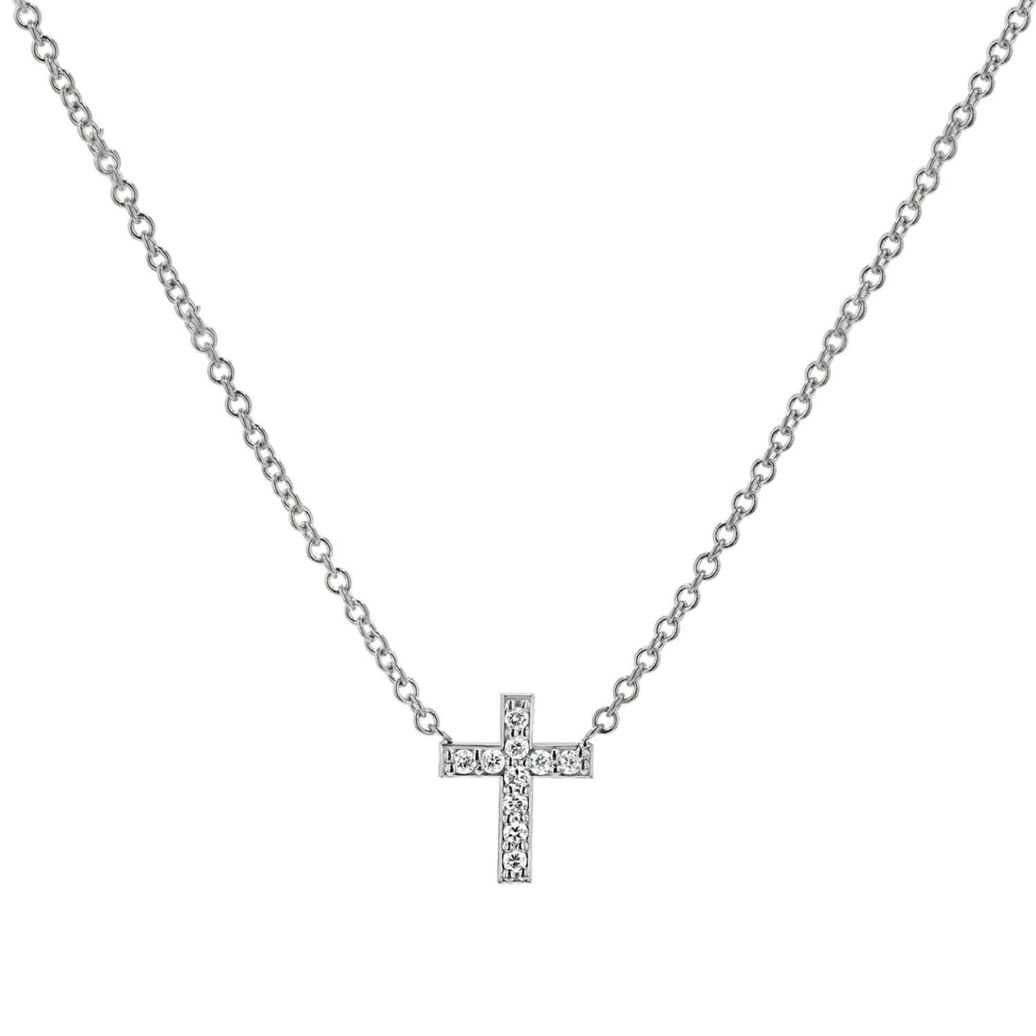 Kids Pave Cross Necklace - Image 2