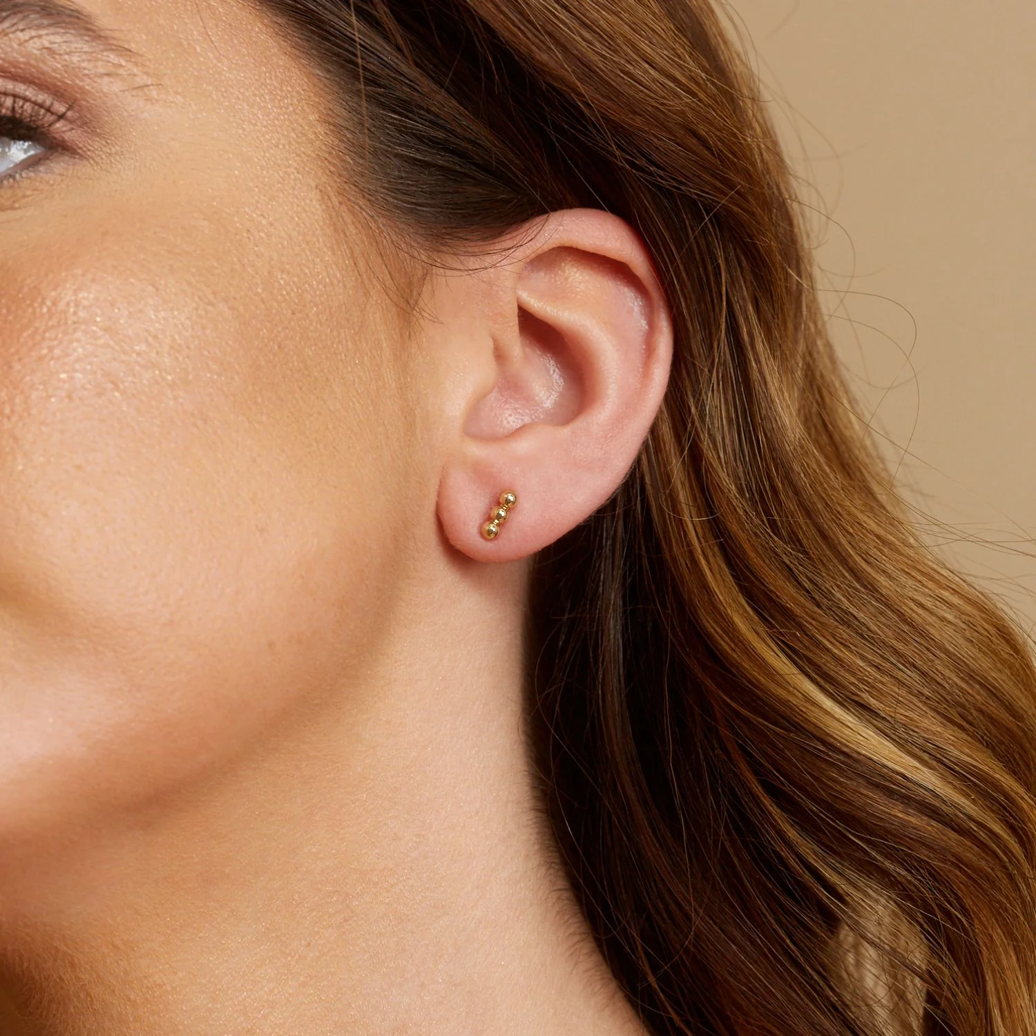 Kids Trio Ball Earrings - Image 4