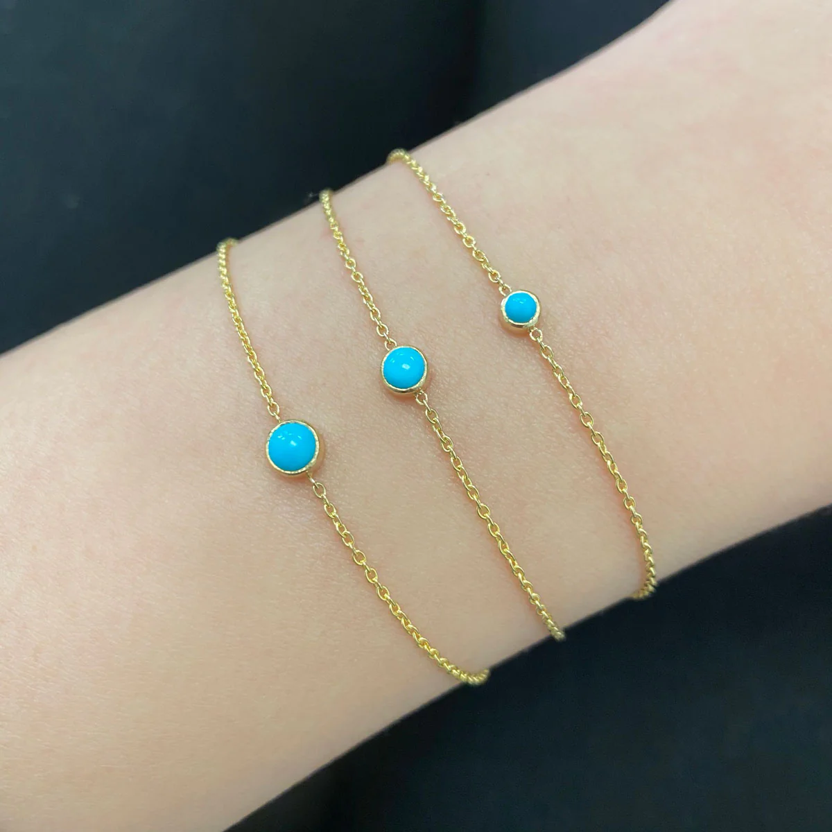 Kids Turquoise Solitaire Bracelet - Image 4