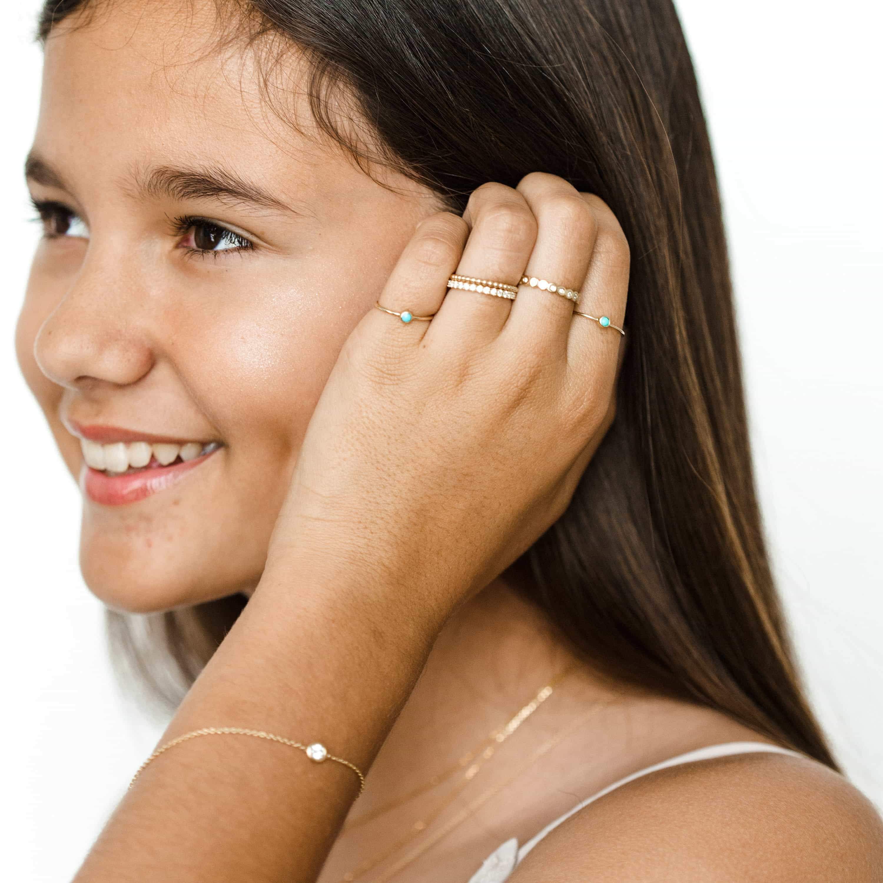 Kids Turquoise Solitaire Ring - Image 4