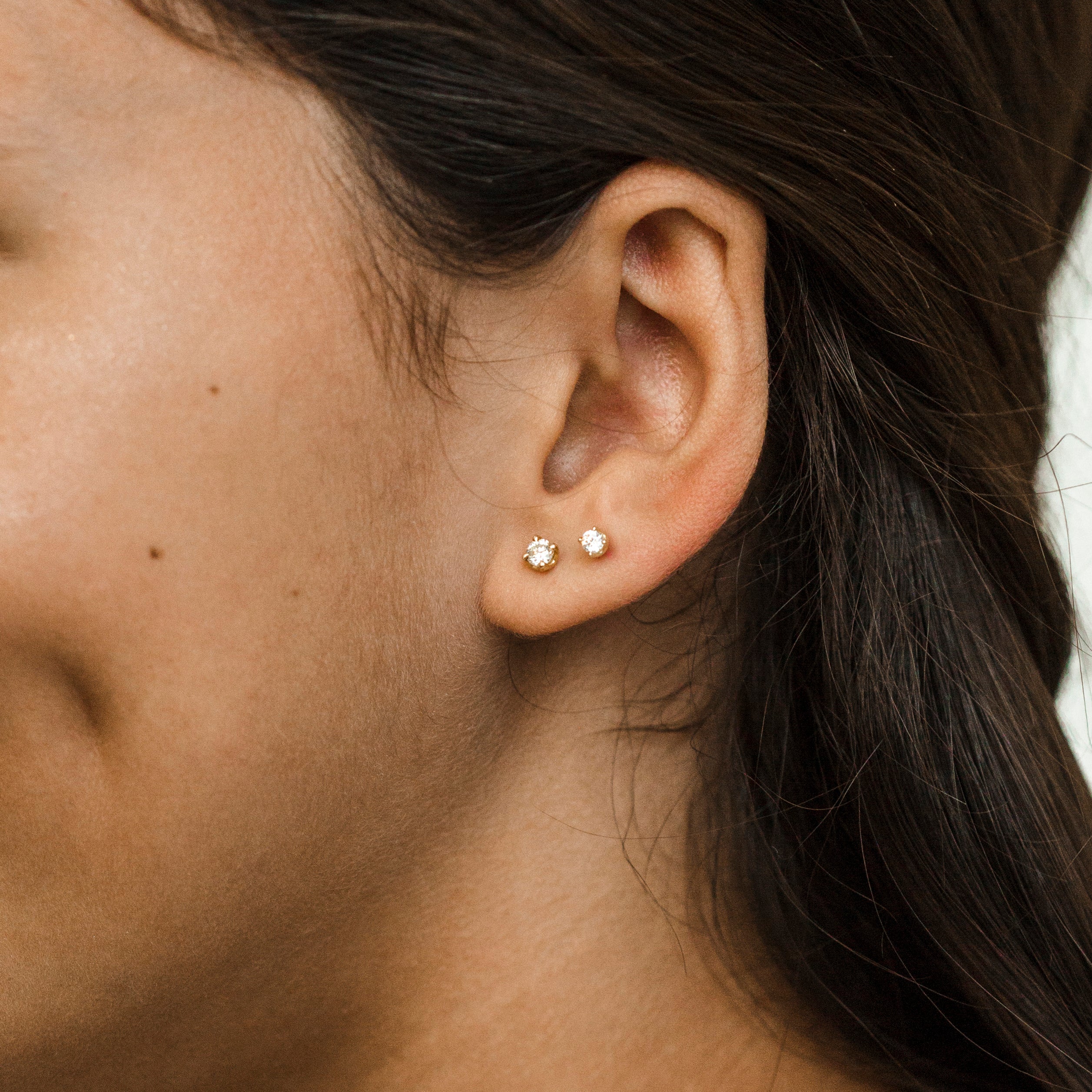 Kids U Pave Solitaire Studs - Image 4