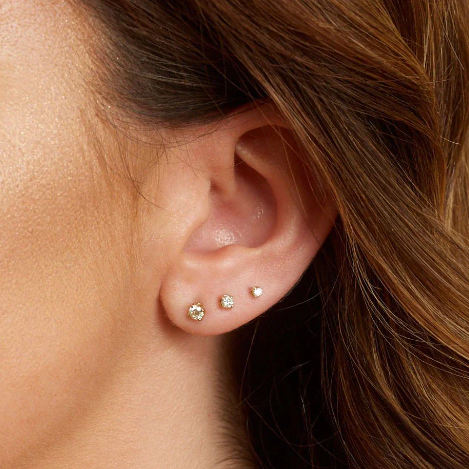 Kids U Pave Solitaire Studs - Image 5