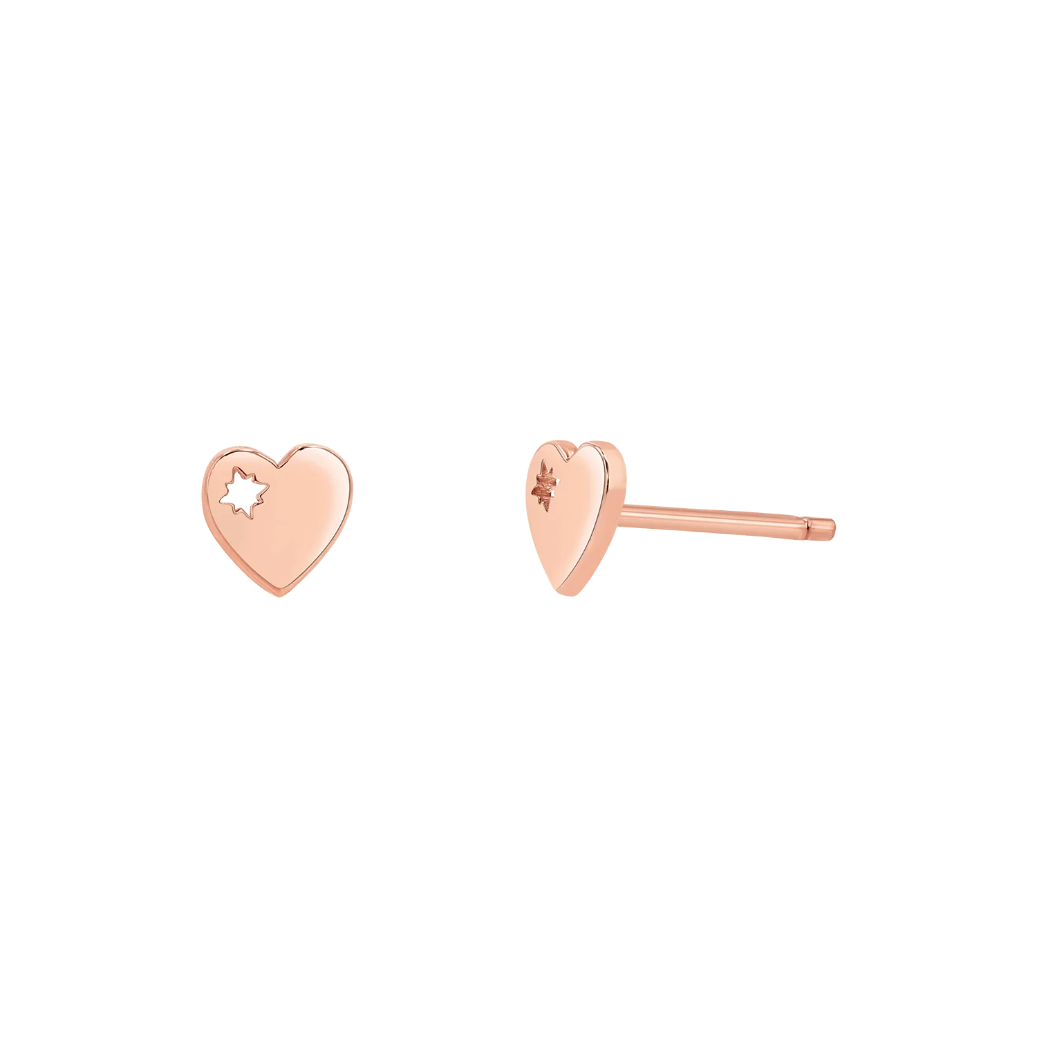 Mini Heart Stud Earrings - Image 3
