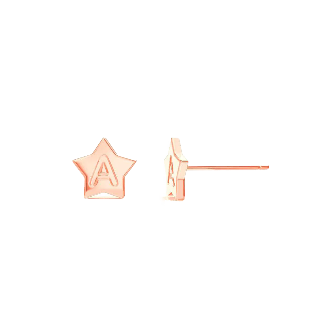 Moyen Initial Star Stud Earrings - Image 3
