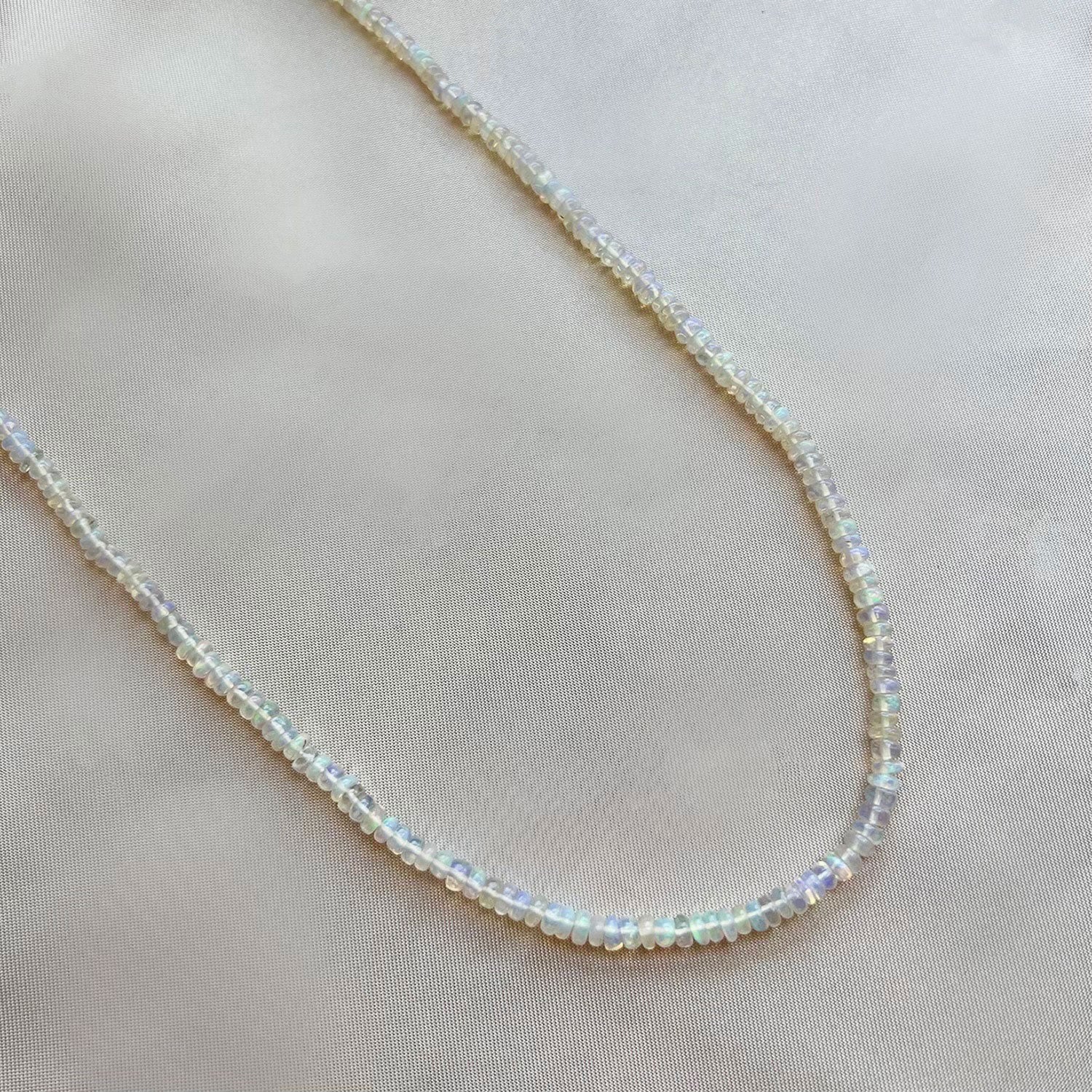 Tapered Opal Bead Necklace - Image 2