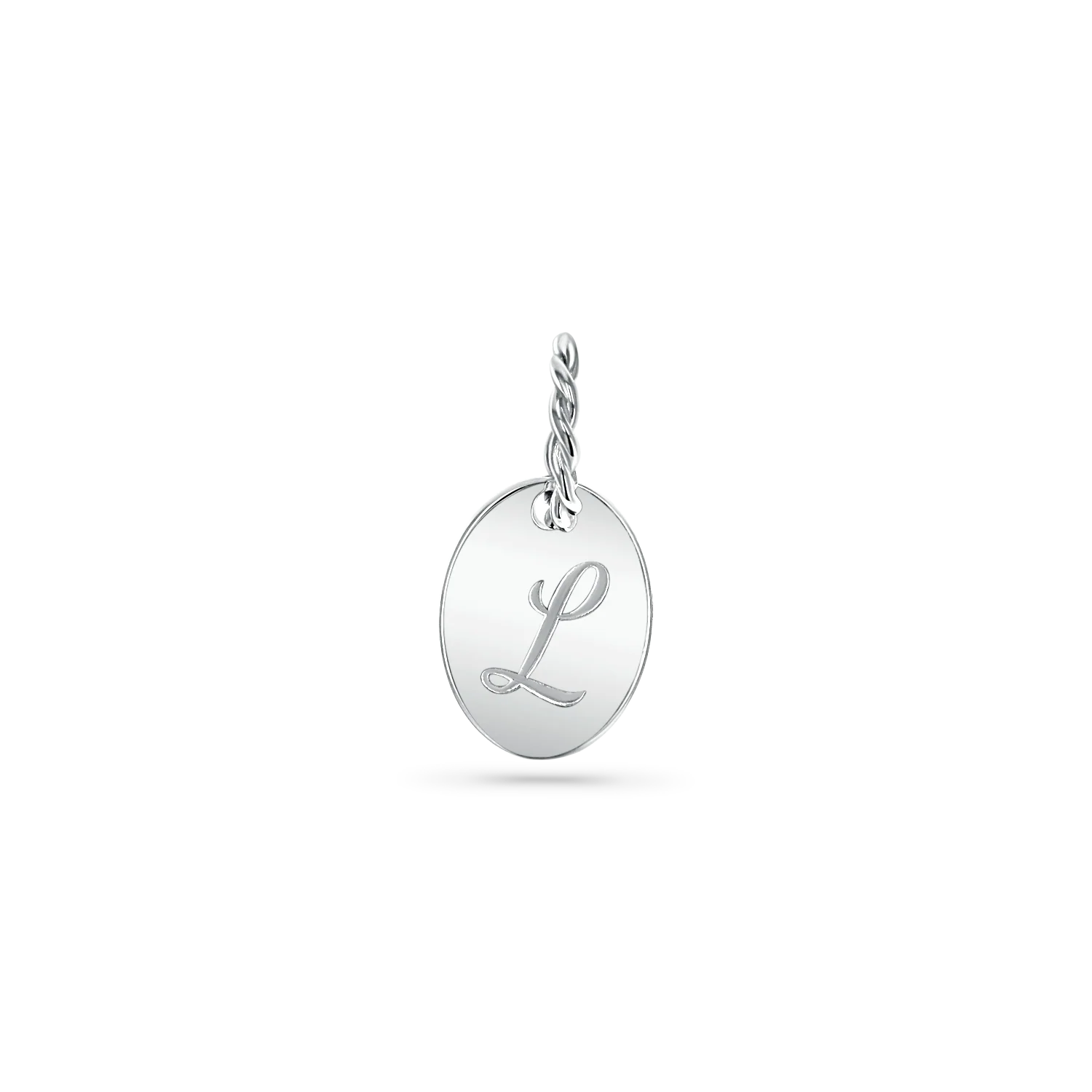 Oval Script Letter Charm - Image 2