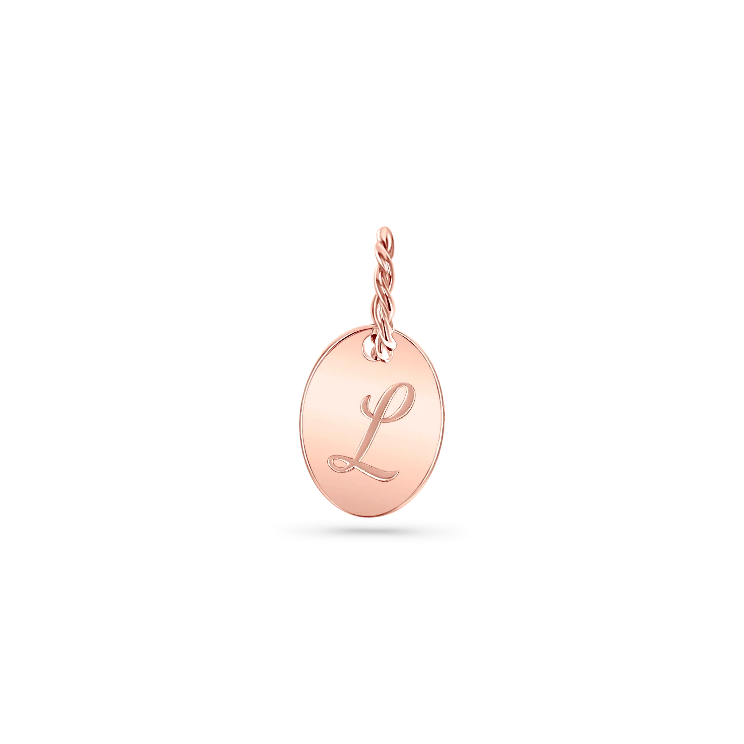 Oval Script Letter Charm - Image 3