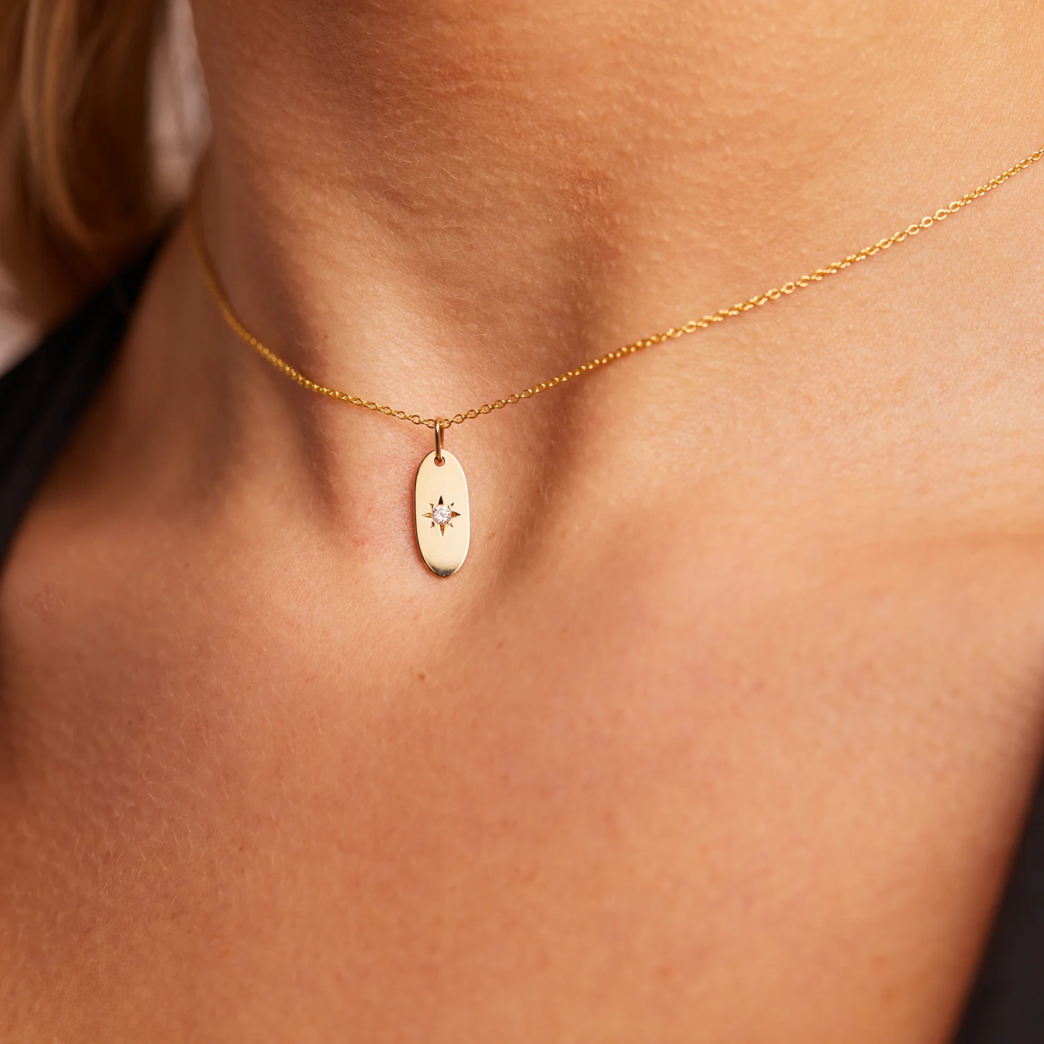 Oval Starset Diamond Initial Charm - Image 7