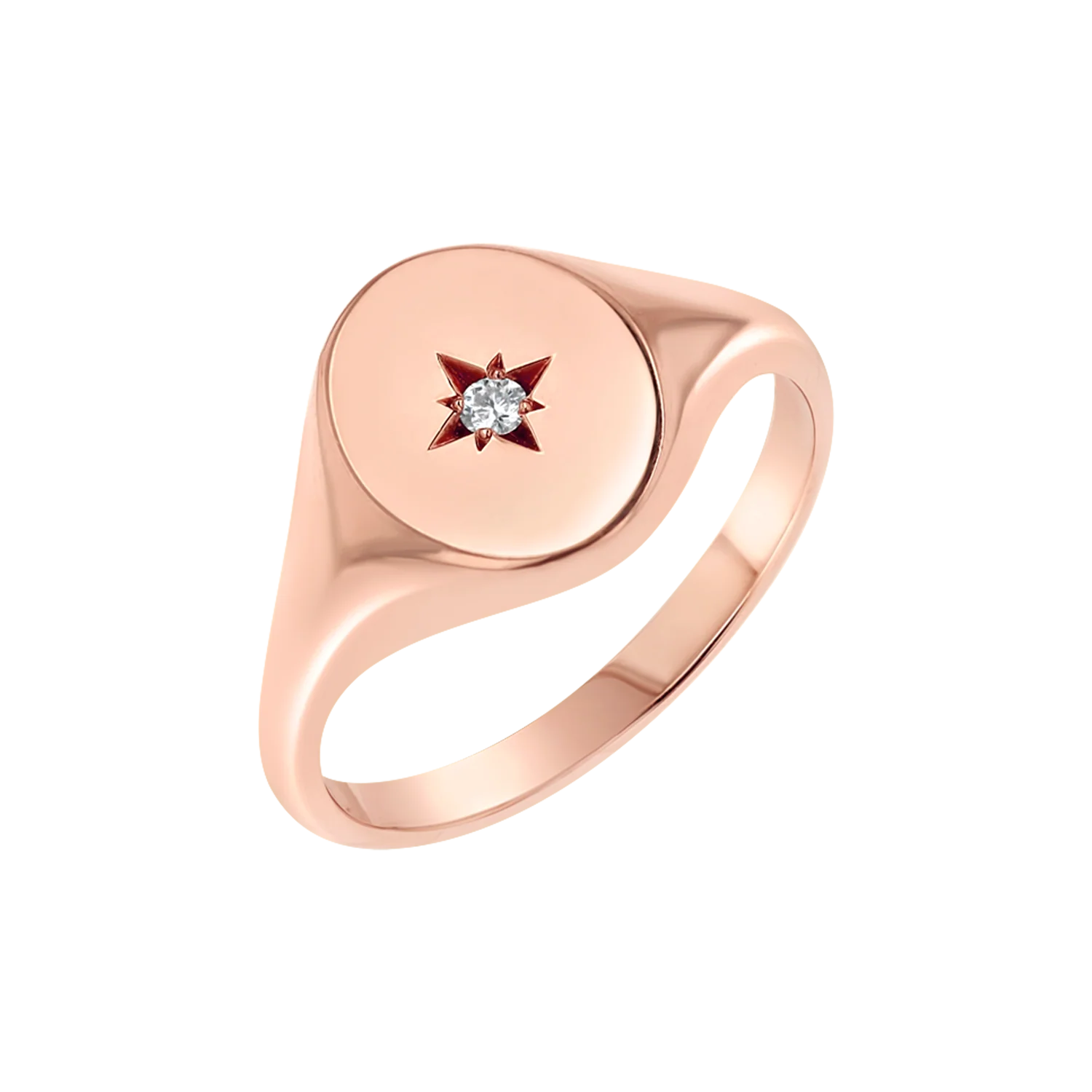 Petit Star Set Signet Ring - Image 3