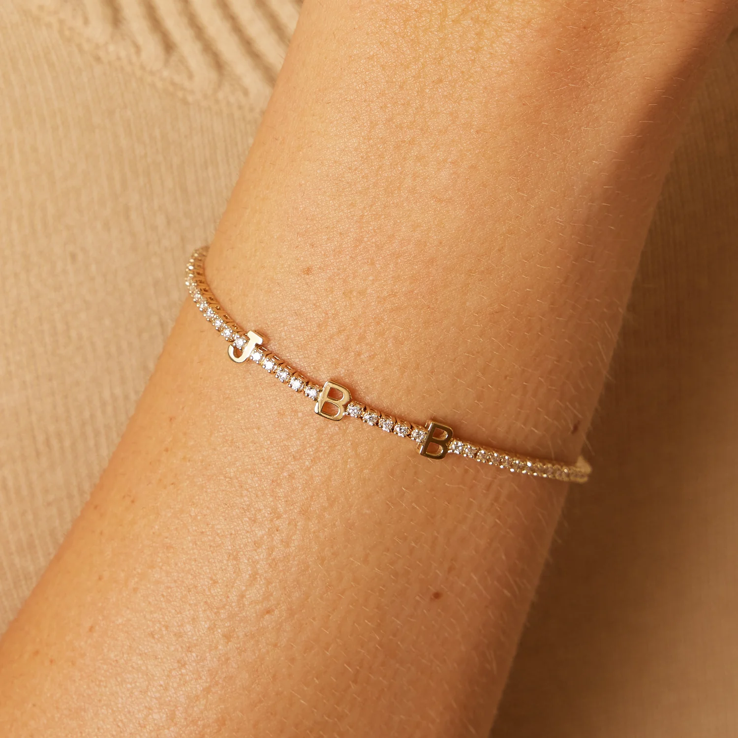 Signature Diamond Letter Tennis Bracelet - Image 6