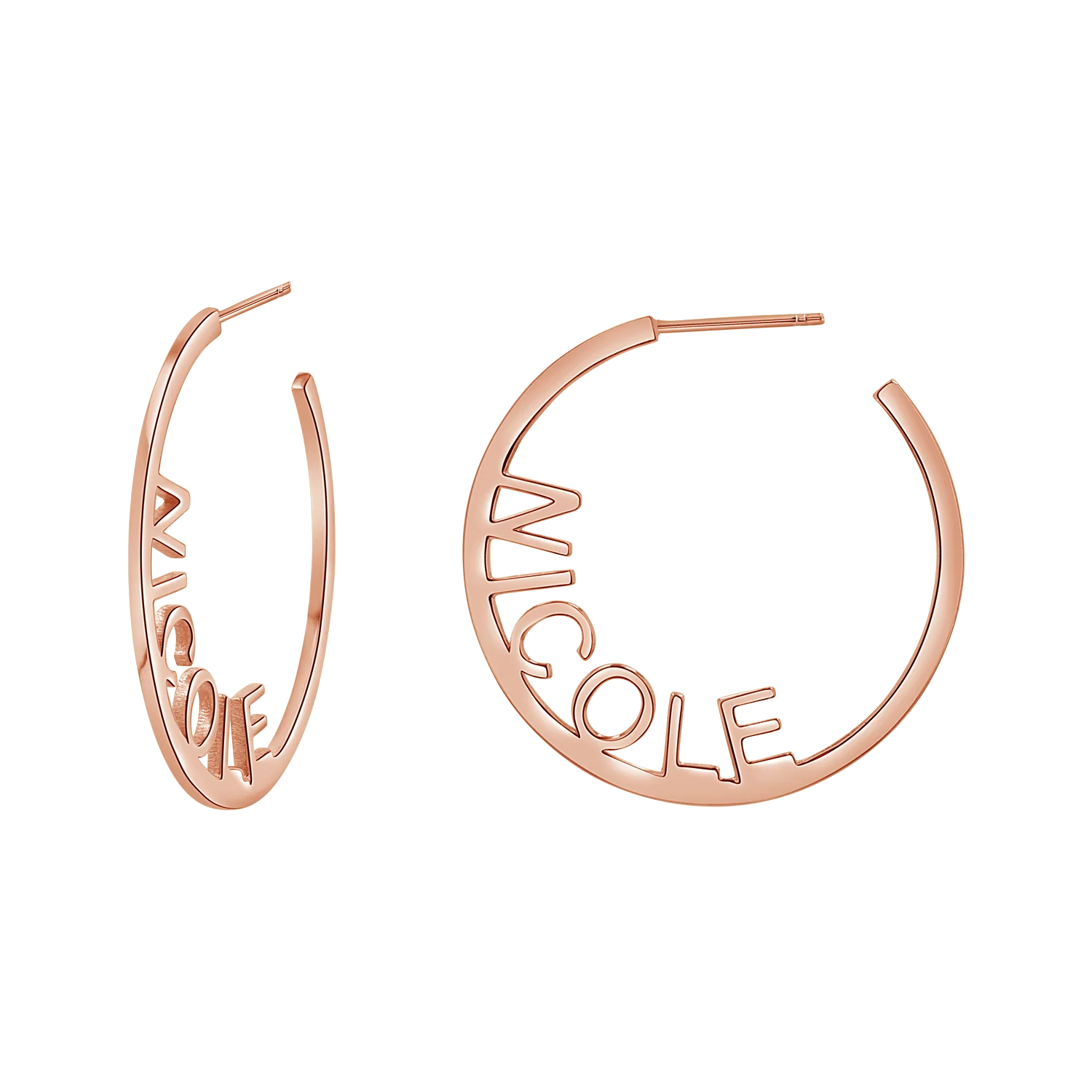Small Block Name Hoops - Image 3