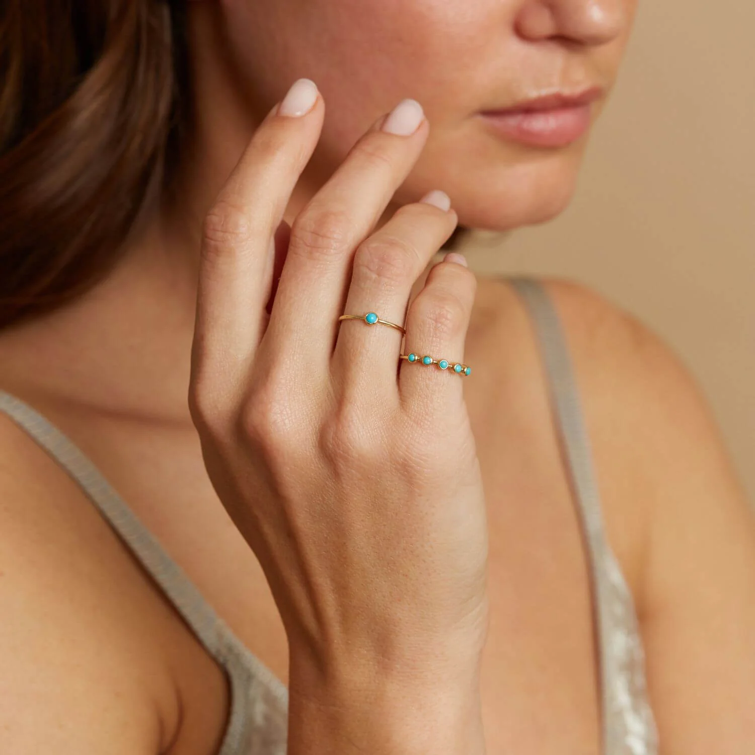 Turquoise 5 Stone Ring - Image 4